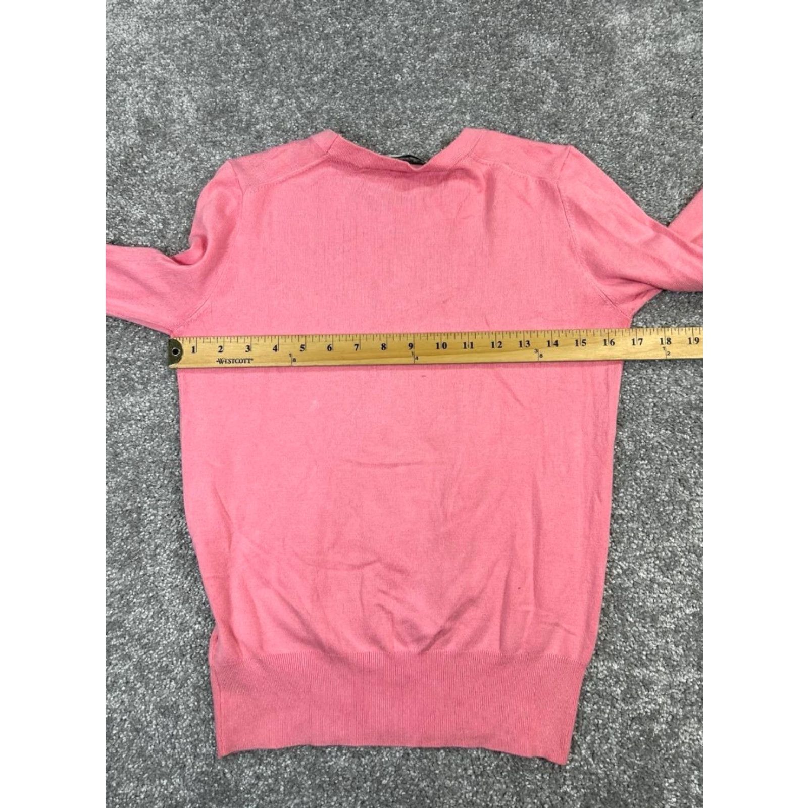Zara Zara Sweater Womens Small Pink Knit Pullover Crew Neck Casual Pullover Polyester Knit Long Sleeve Regular Fit Size S / US 4 / IT 40 - 5 Thumbnail