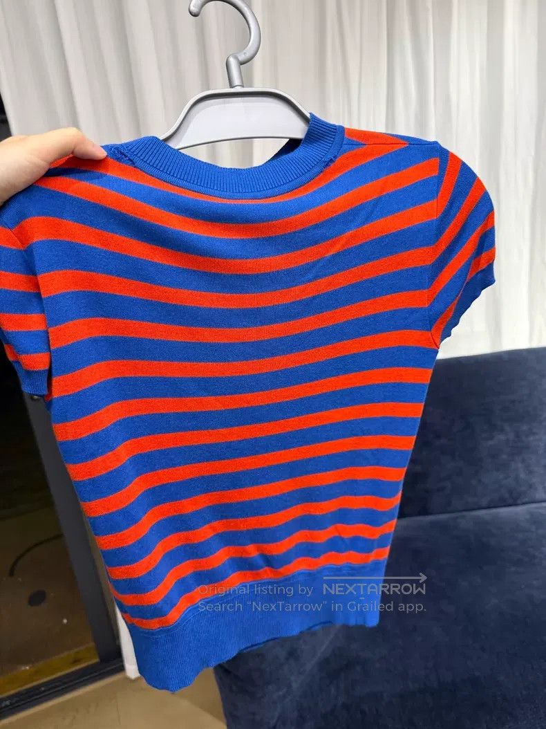 Hermes Hermes Patterned Striped Silk Short Sleeve - Silk Size XXS / US 00 / IT 34 - 2 Thumbnail