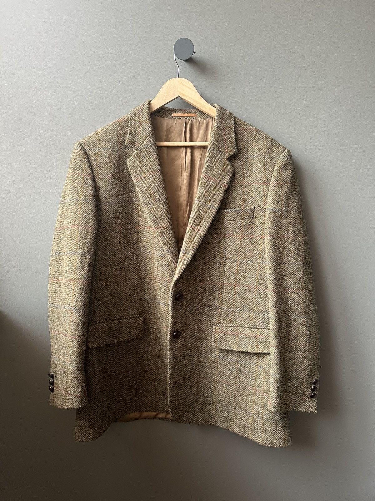 Harris Tweed Harris Tweed Wool Herringbone Blazer Size 54L - 1 Thumbnail