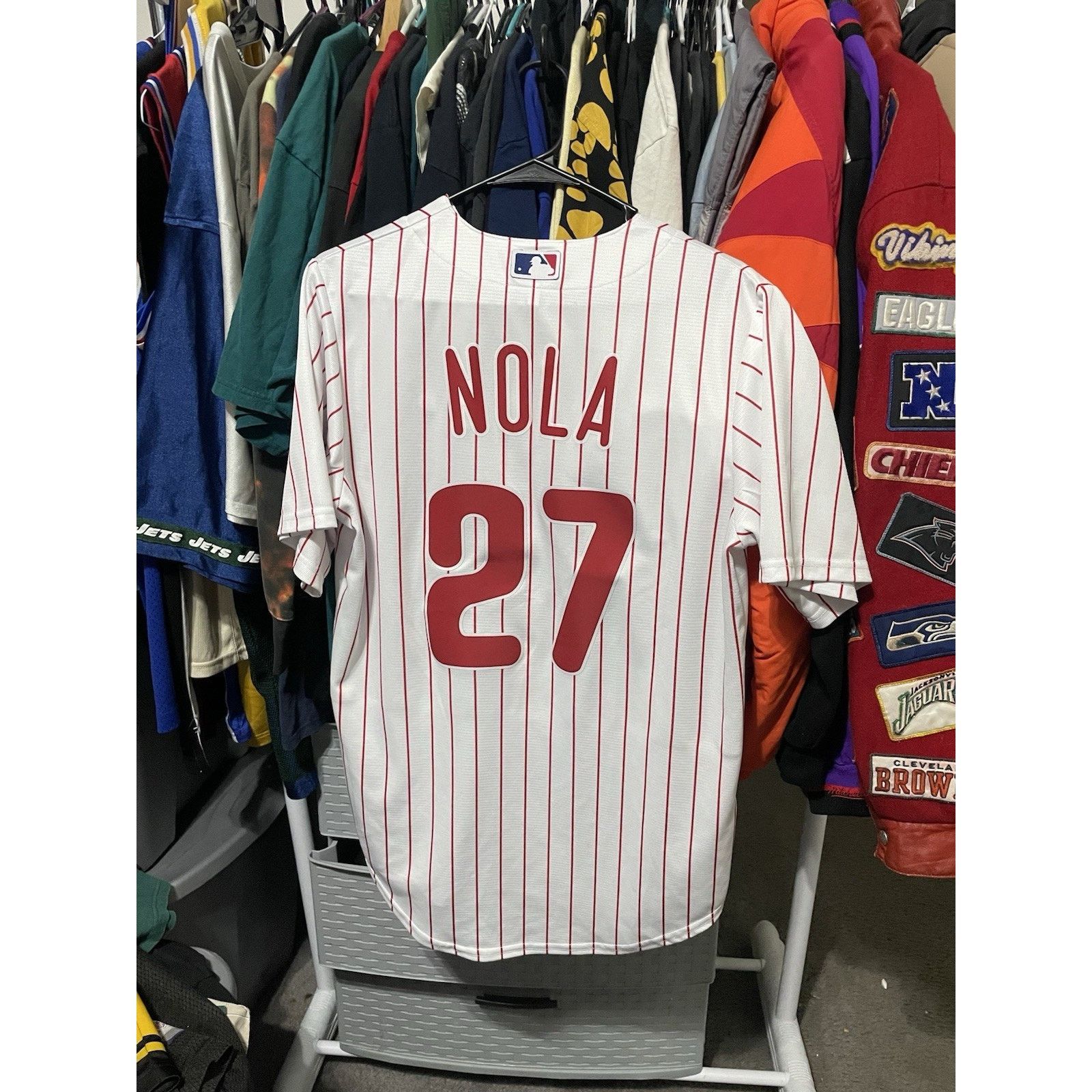 Nike Size Small- Nike Aaron Nola Jersey Phila Phillies #27 Adult Size US S / EU 44-46 / 1 - 2 Thumbnail