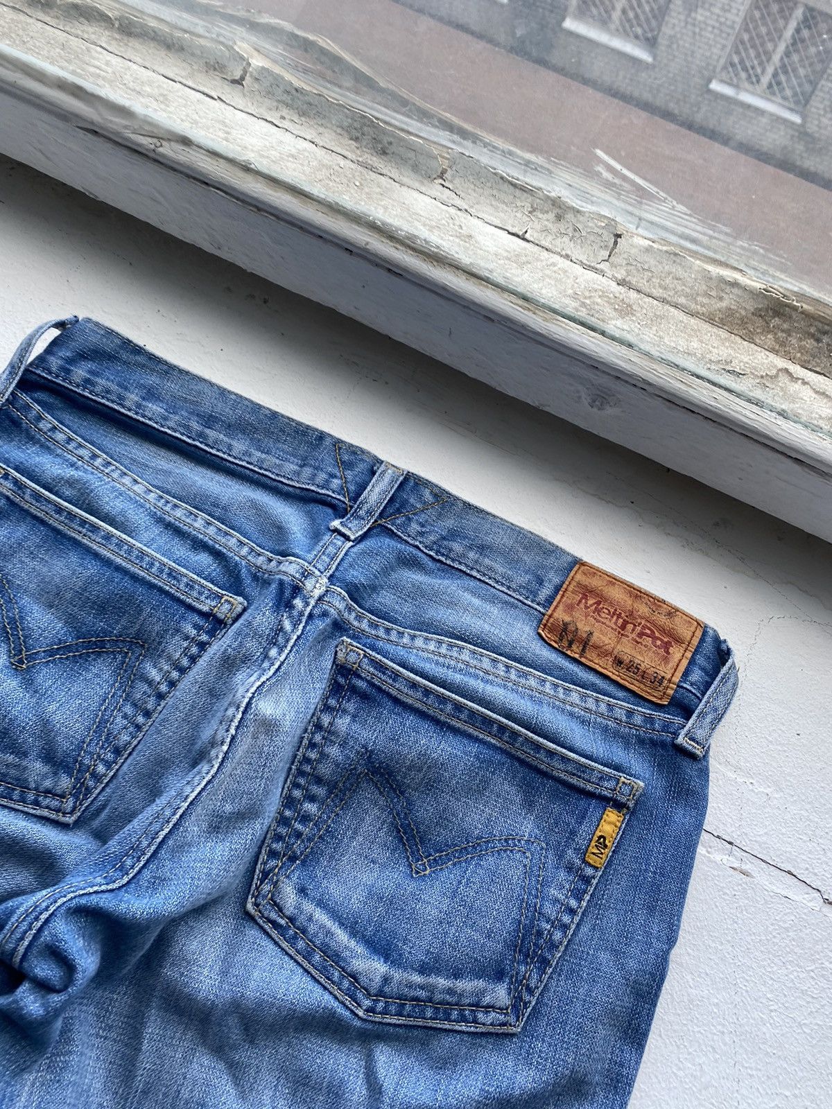 Other × Vintage Meltin Pot Flare Bell Bottom Womens 25 Denim Jeans Ripped Size 25" / US 0 / IT 36 - 11 Thumbnail
