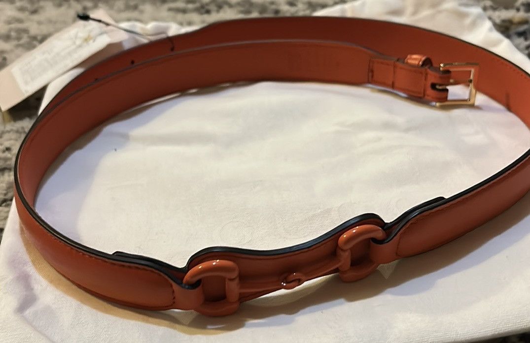 Gucci Gucci Horsebit Leather Belt Orange size 85 Size ONE SIZE - 5 Thumbnail