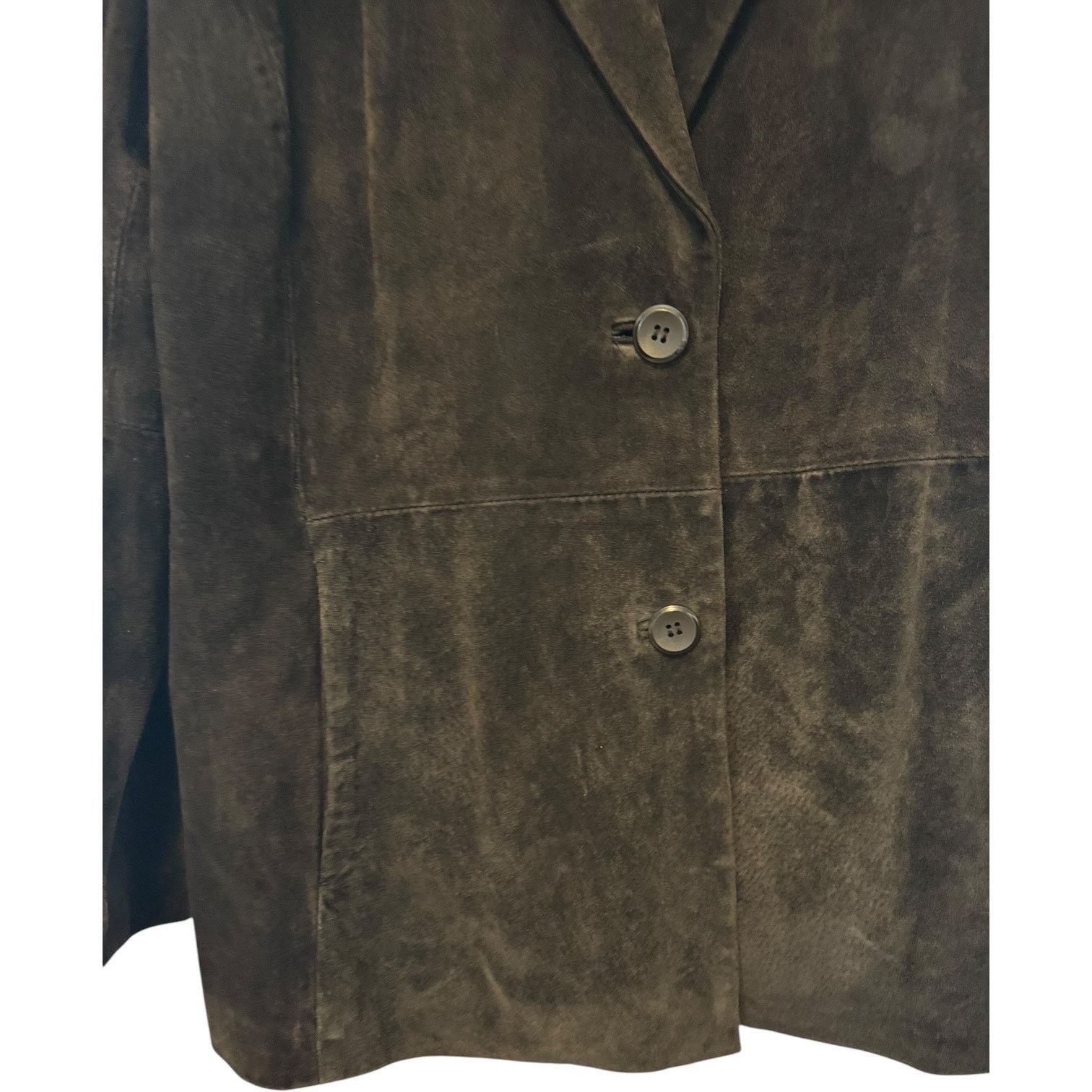 Vintage Vintage Siena chocolate suede jacket two button closing L Size L / US 10 / IT 46 - 10 Thumbnail