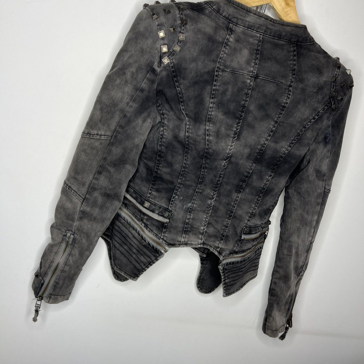 If Six Was Nine Vintage zippers punk goth denim 90s Y2K jacket 🧛🏻‍♀️ opium Size M / US 6-8 / IT 42-44 - 9 Thumbnail