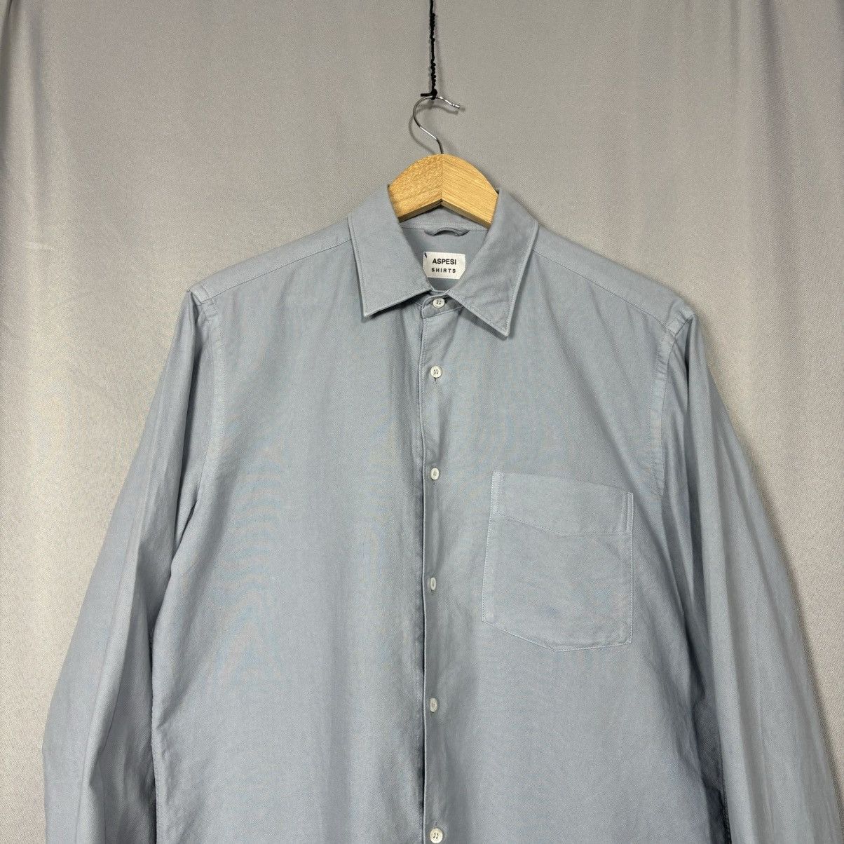 Aspesi Aspesi shirt button up luxury rare grey size medium Size US M / EU 48-50 / 2 - 2 Thumbnail