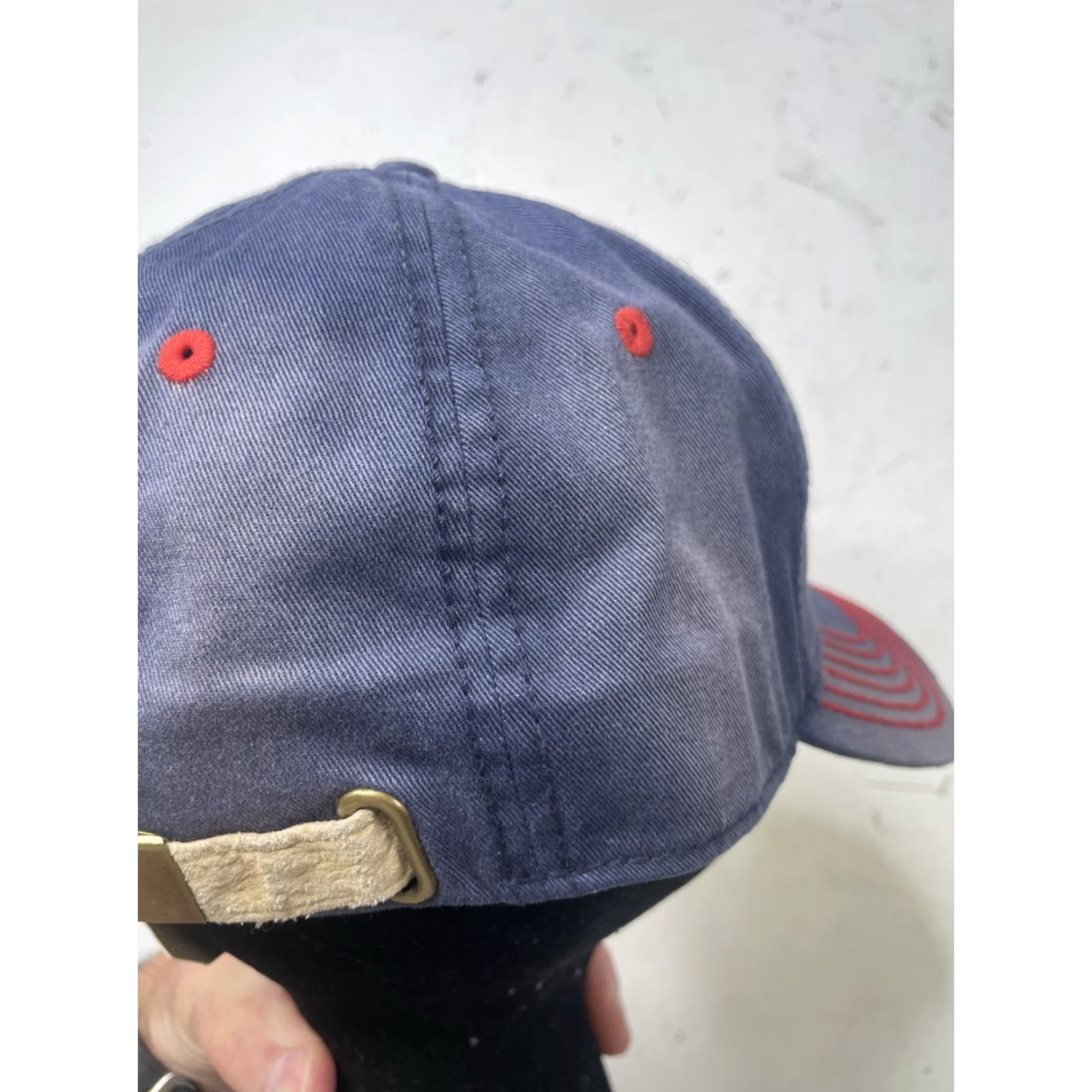 American Needle NWT American Needle Baseball Cap Navy Twill Adjustable Cap USA Team Logo Embroidered Unisex Adults Size ONE SIZE - 4 Thumbnail
