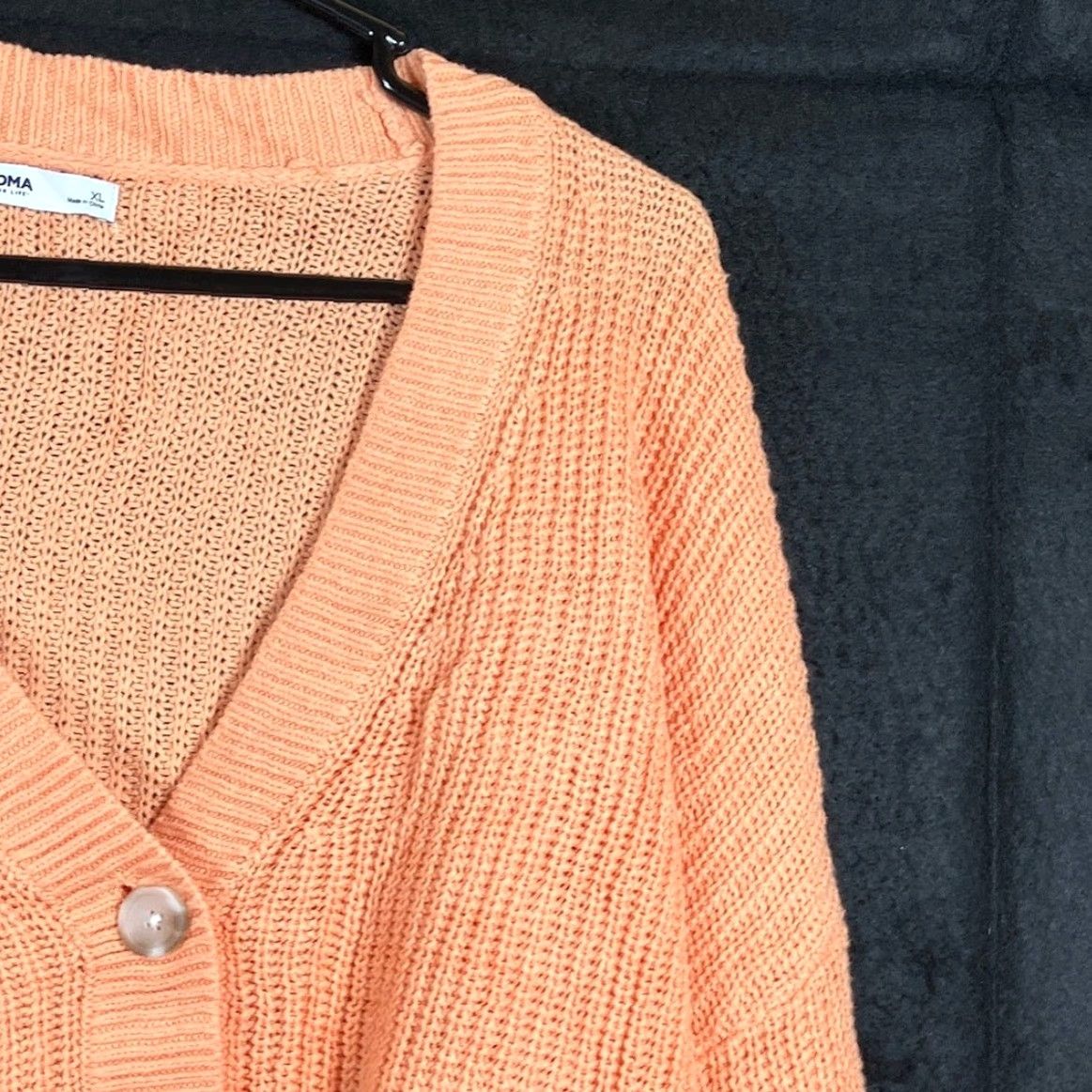 Vintage Sonoma Cardigan Sweater Orange V-Neck XL Womens Long Sleeve Knit Button Up Size XL / US 12-14 / IT 48-50 - 5 Thumbnail