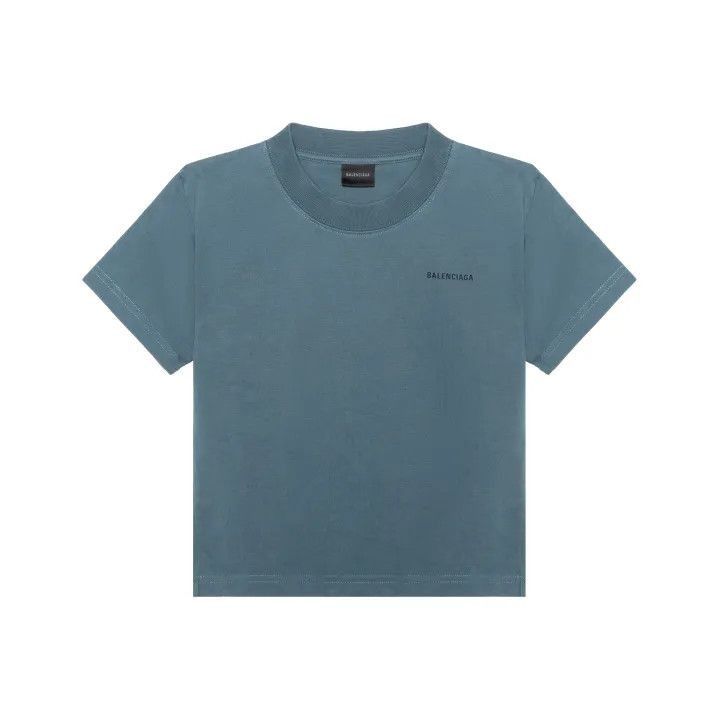 Balenciaga Balenciaga Balenciaga Blue Lettered Short Sleeve TShirt -2 Size US M / EU 48-50 / 2 - 1 Thumbnail