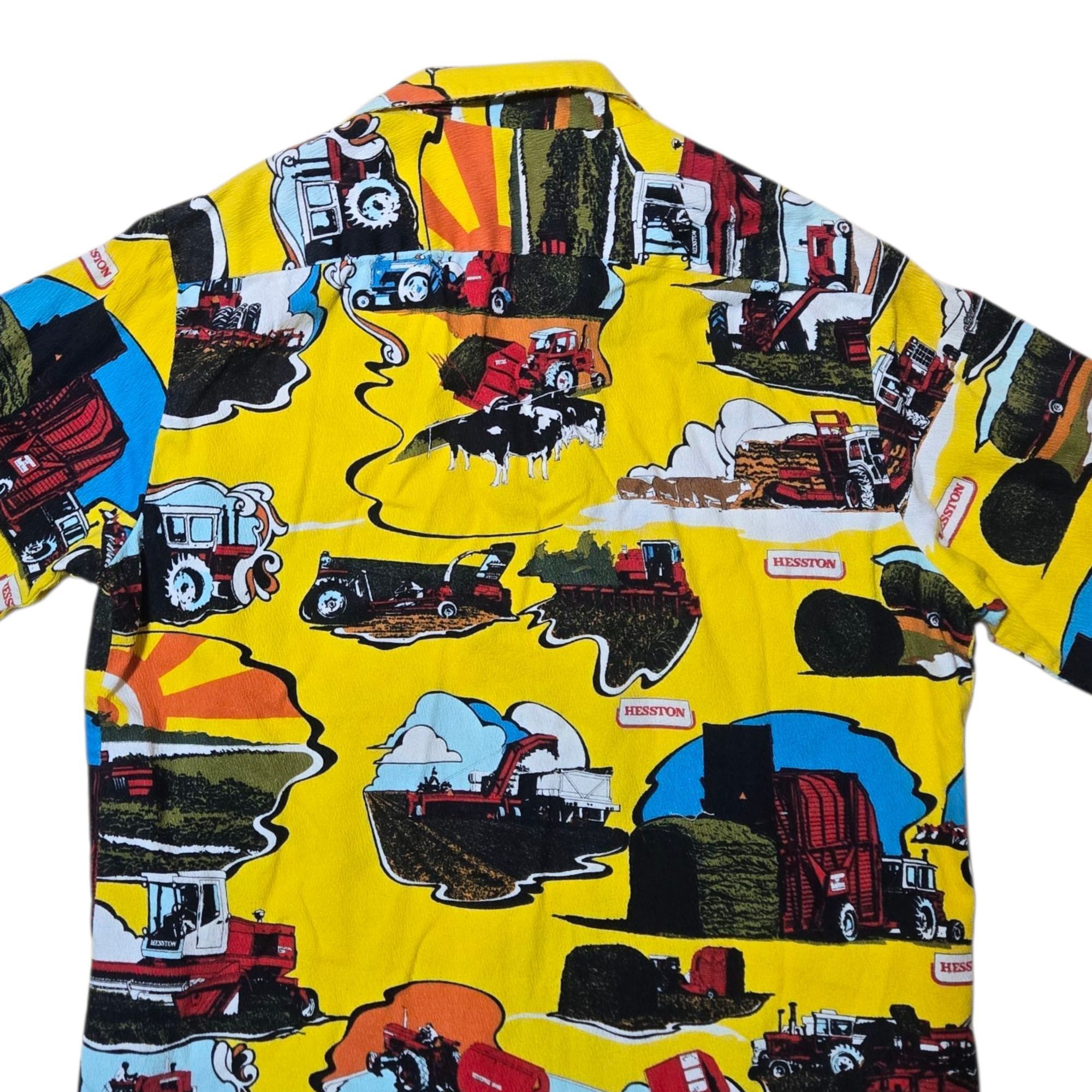 Other ​Vintage Hesston Farm Equipment Button Up Shirt AOP Agricult Size US M / EU 48-50 / 2 - 16 Thumbnail