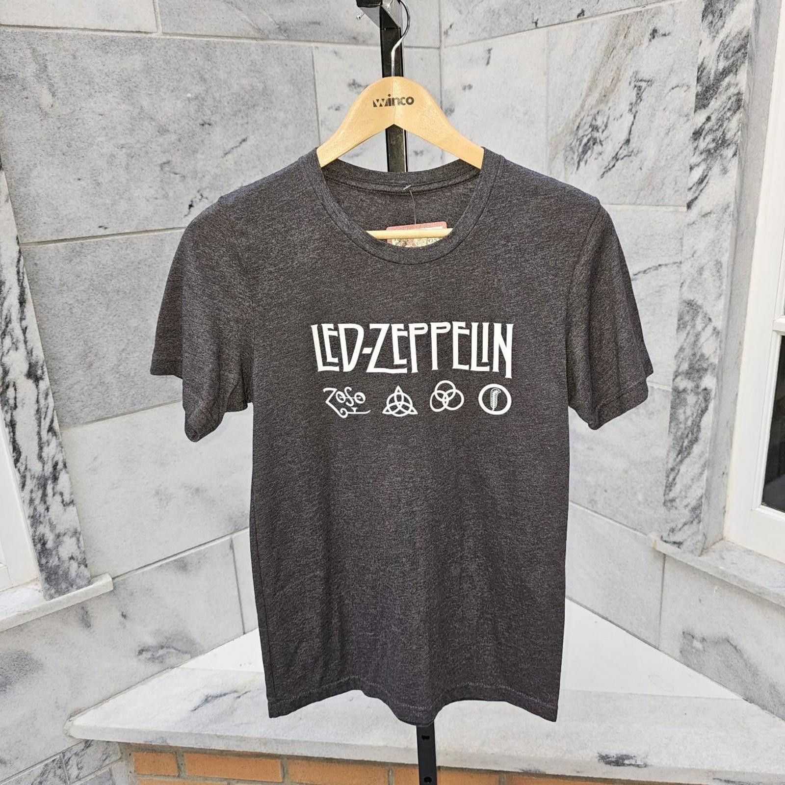 Other Led Zeppelin Grey and White T-shirt Size S / US 4 / IT 40 - 1 Thumbnail