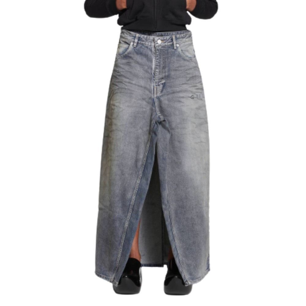 Balenciaga o1srvl11e1224 Apron Pants Skirt in Blue Size 27" / US 4 / IT 40 - 3 Thumbnail