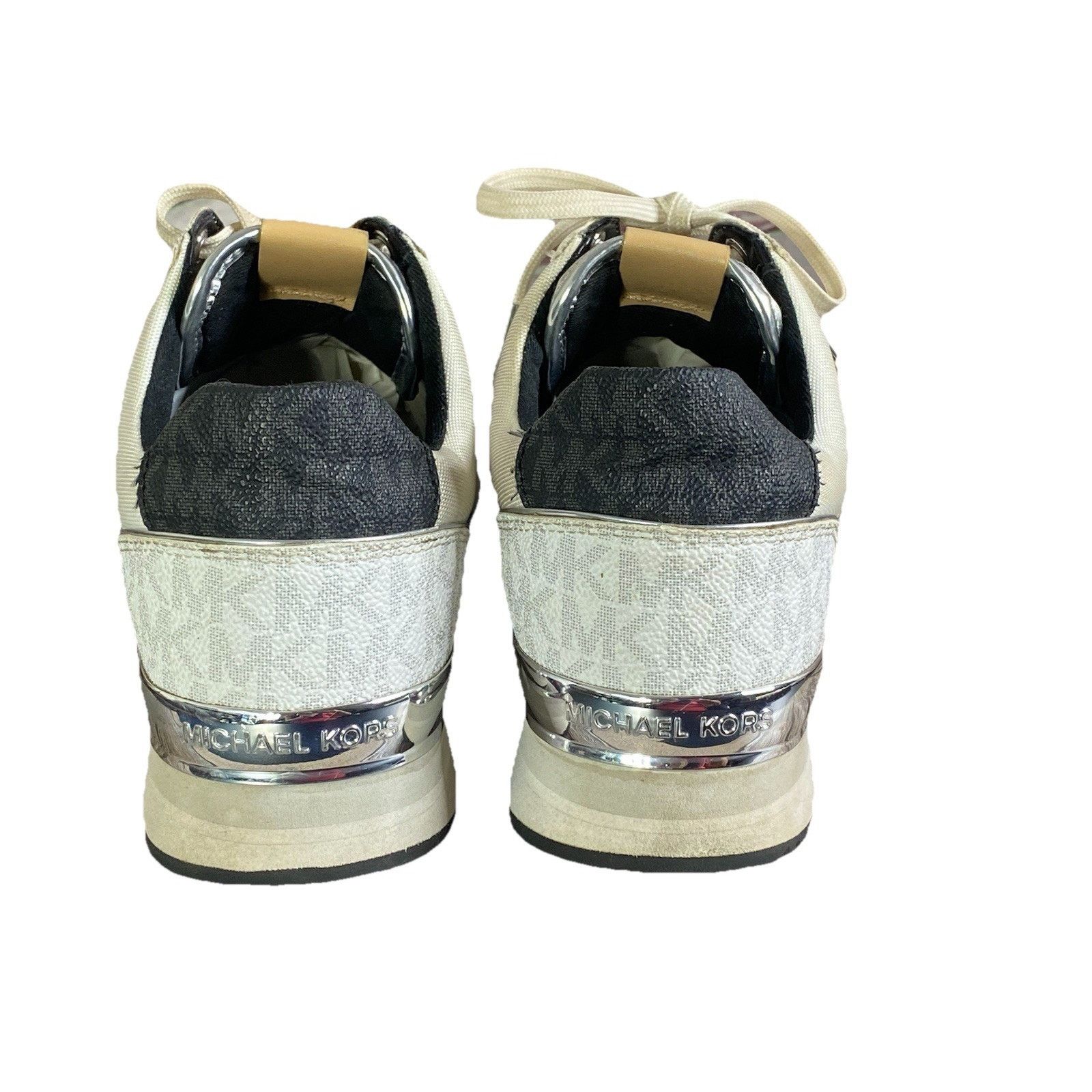 Michael Kors MICHAEL KORS Women's MADDY Two-Tone Logo Trainer Sneakers-9 Size US 9 / IT 39 - 4 Thumbnail