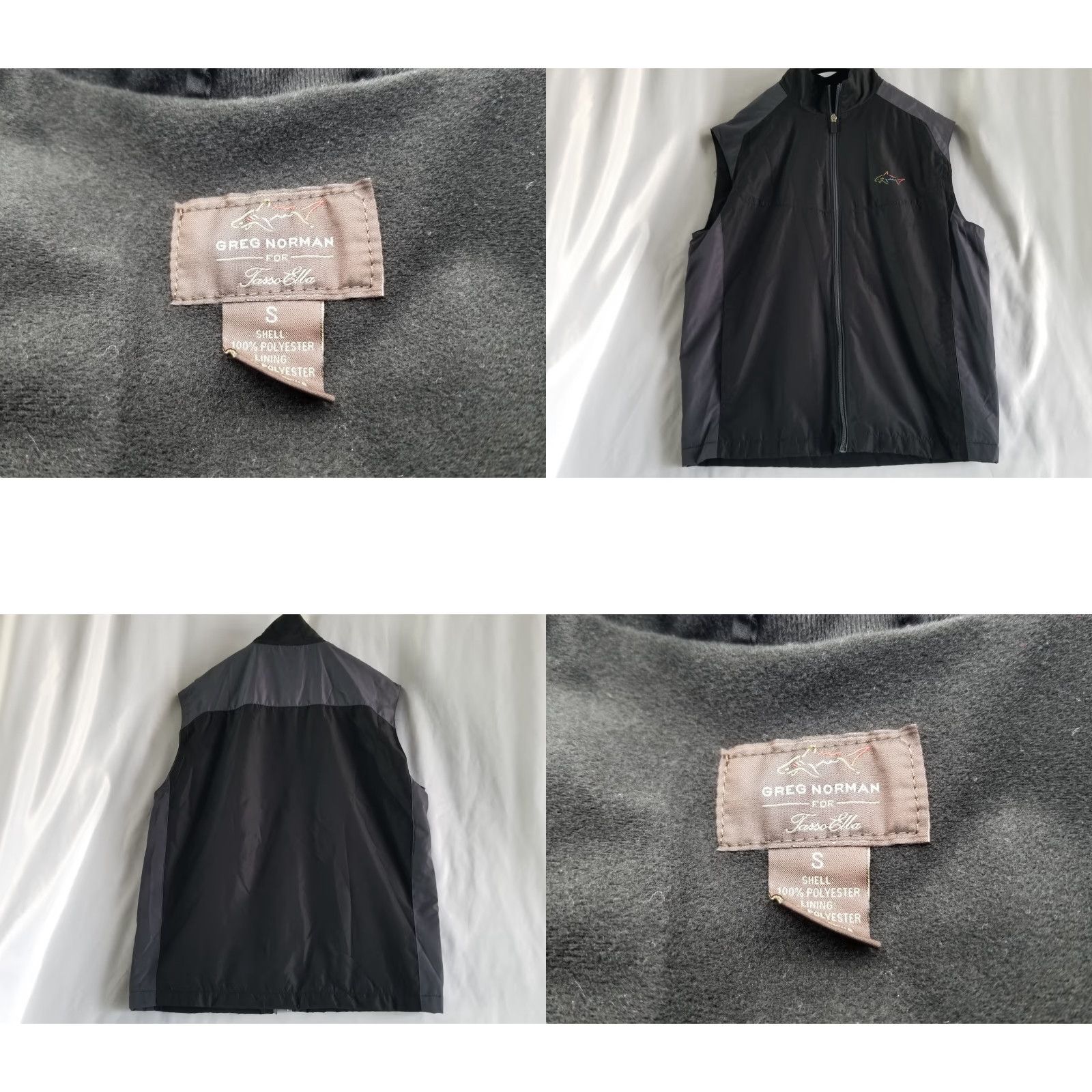 Vintage Greg Norman For Tasso Elba All Weather Full Zip Golf Vest Size Men's Small Black Size US S / EU 44-46 / 1 - 8 Thumbnail