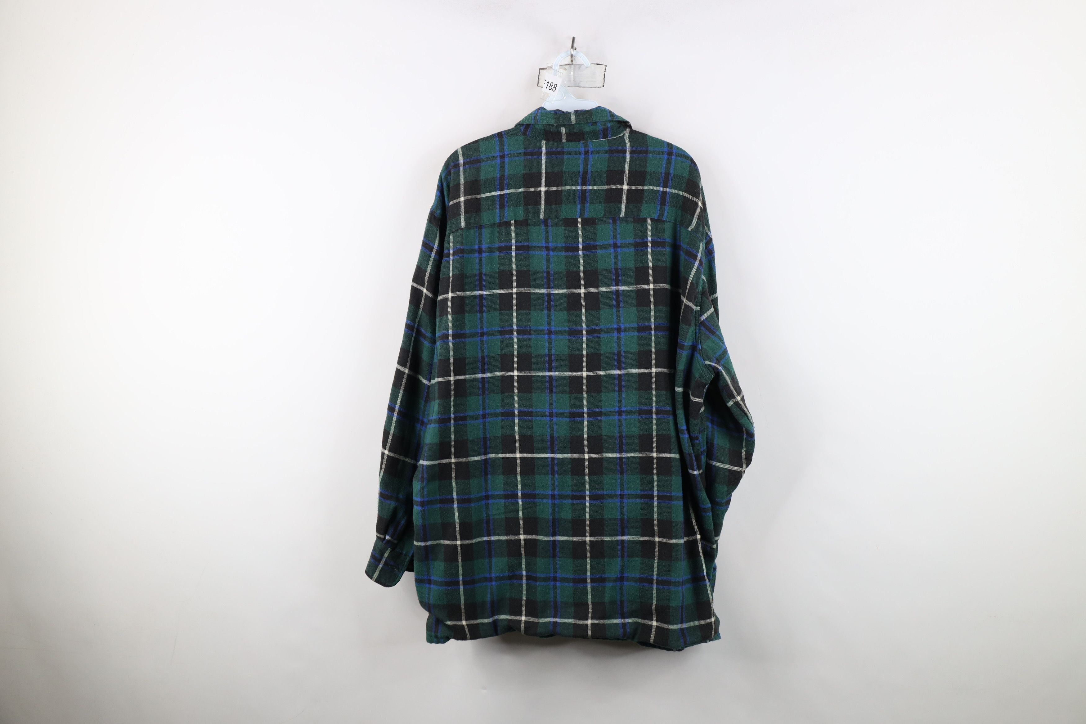 Vintage Vintage 90s Streetwear Flannel Button Shirt Jacket Plaid Size US XL / EU 56 / 4 - 9 Thumbnail