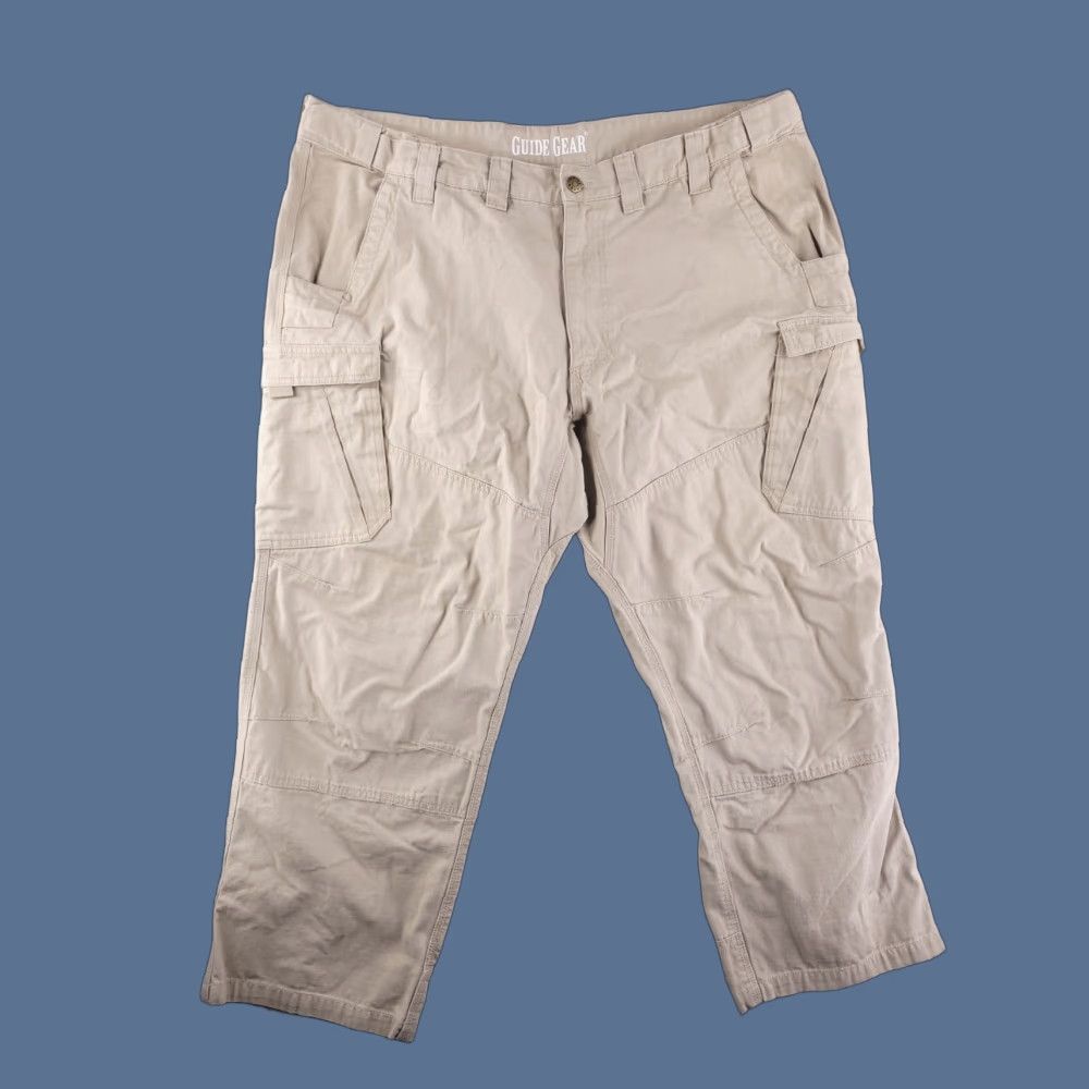 Vintage Guide Gear Pants Mens Cargo Stretch Waist 46 Regular Brown Inseam 28in Straight 43x28 Size US 30 / EU 46 - 1 Thumbnail