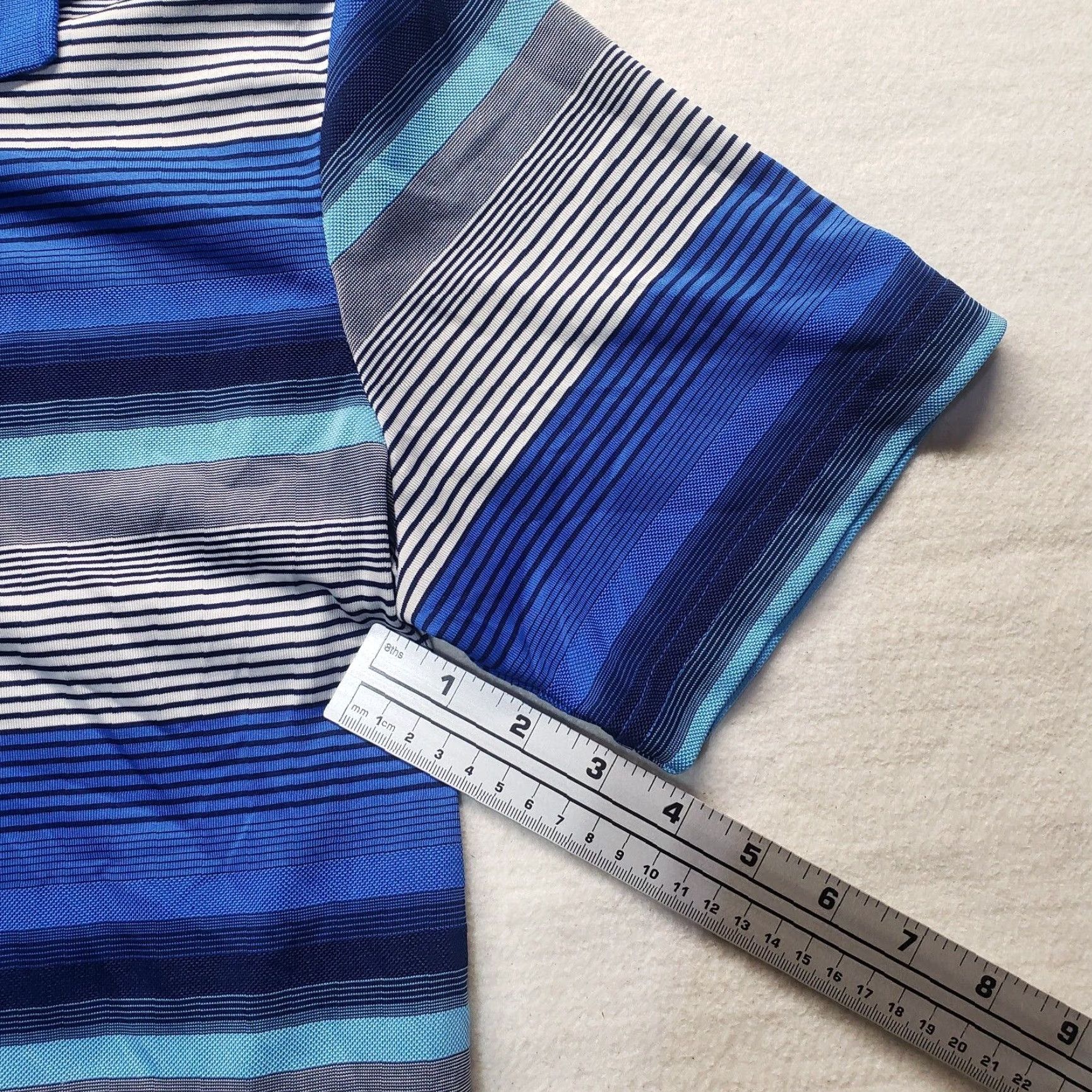 Chaps Chaps Polo Shirt Blue Striped Golf Casual Polo Shirt M Blue Chaps Logo Golf 80s 90s American Preppy Sports Golf Mens Regular Shirt Size US M / EU 48-50 / 2 - 4 Thumbnail