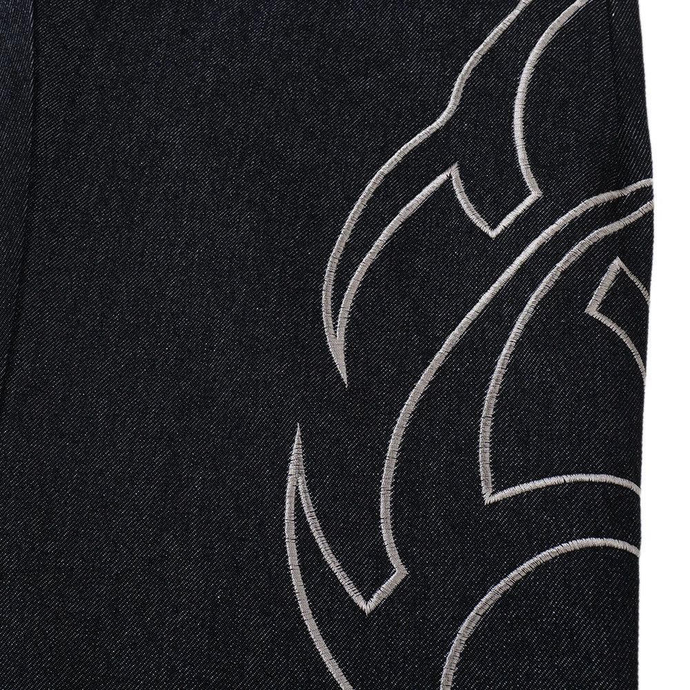 Jean Men's loose wide-leg totem embroidered scimitar jeans Size US 32 / EU 48 - 6 Thumbnail