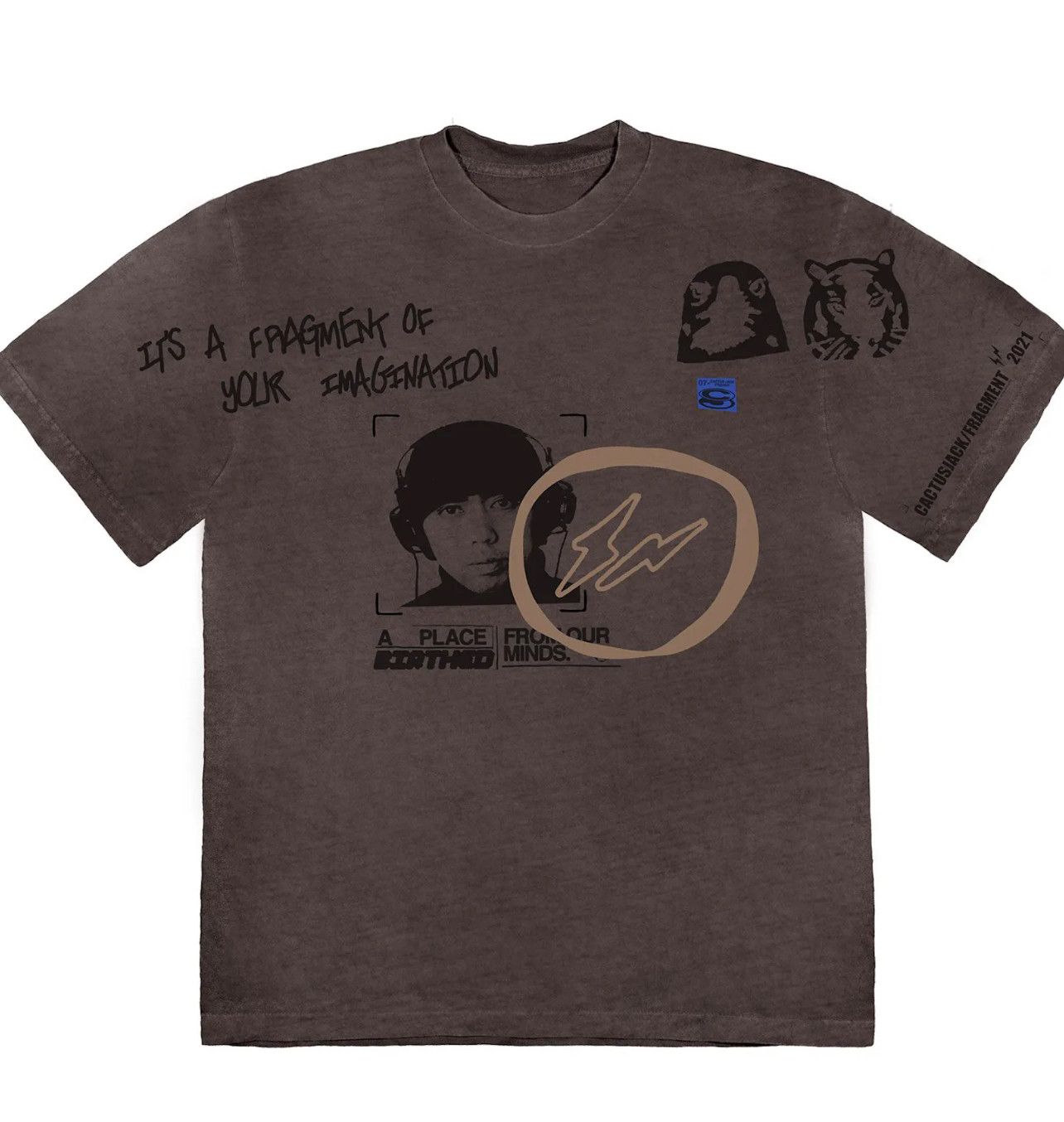 Travis Scott Travis Scott Cactus Jack For Fragment Hiroshi Tee Brown XL Size US XL / EU 56 / 4 - 1 Thumbnail