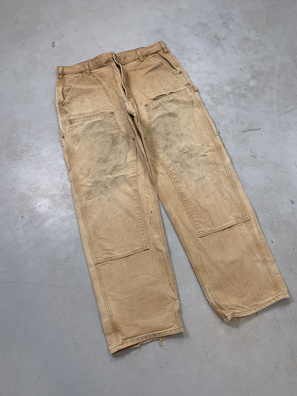 Carhartt Vintage faded Carhartt double knee denim Size US 38 / EU 54 - 1 Thumbnail