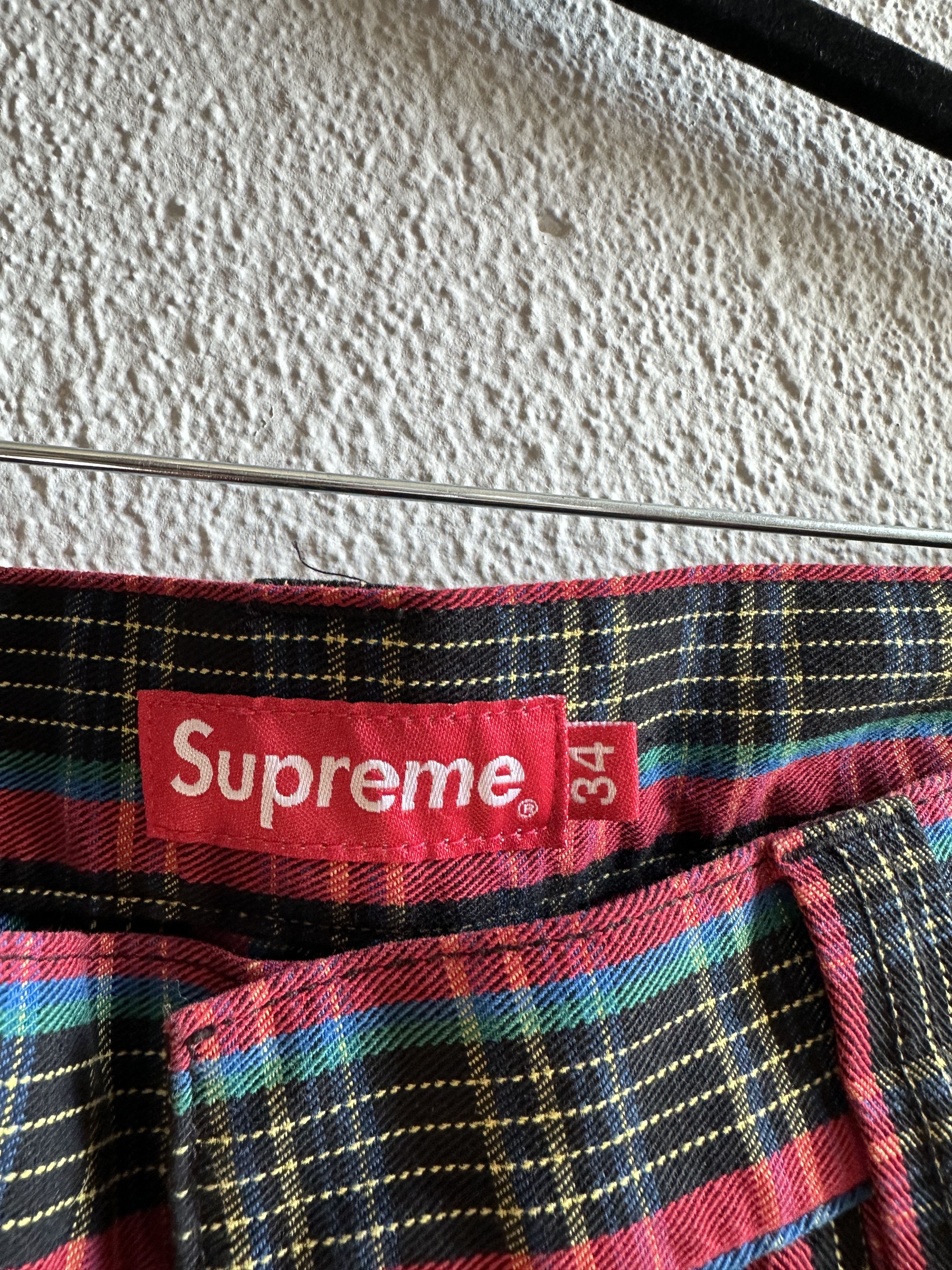 Supreme Supreme Check Work Pants Size US 35 - 3 Thumbnail