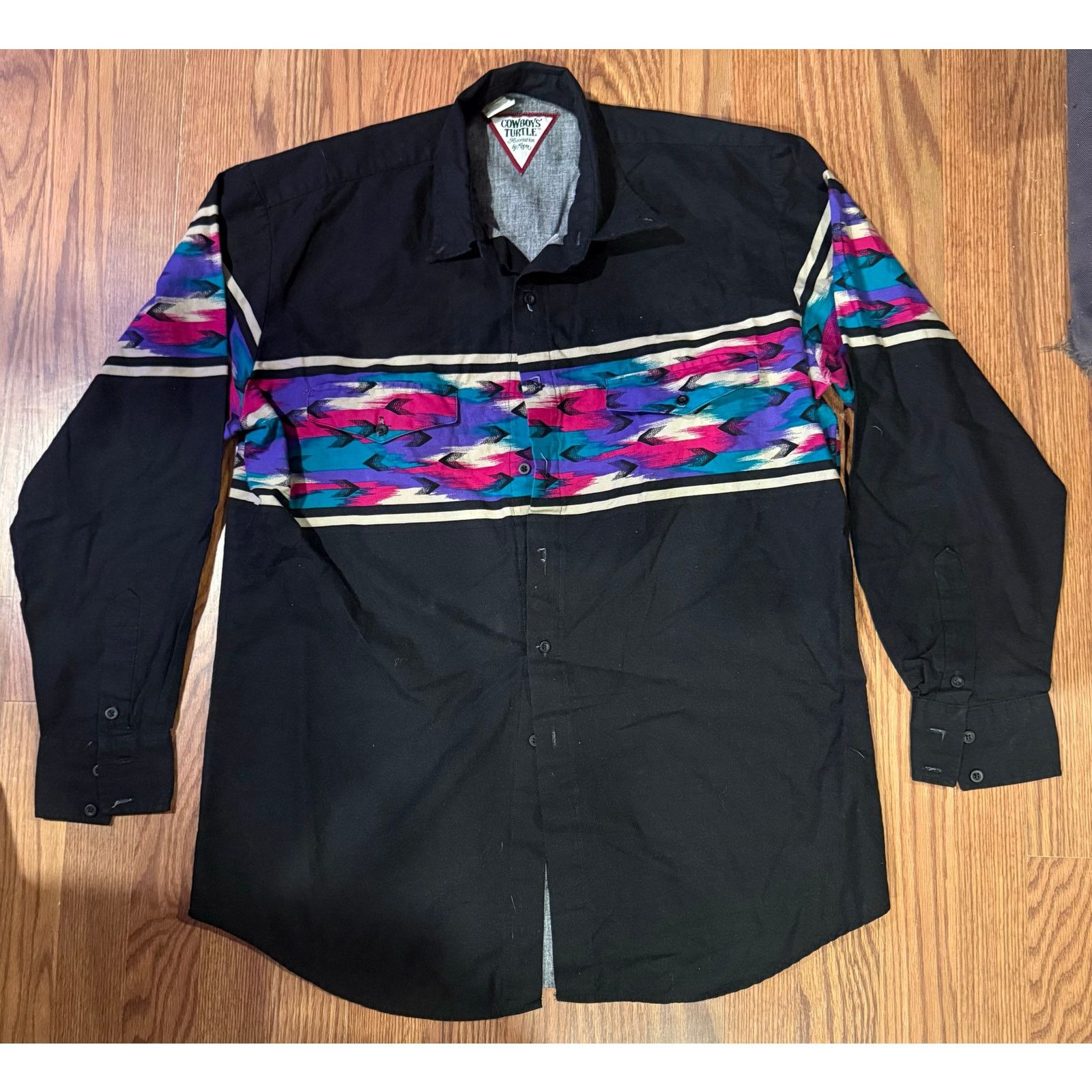 Roper Cowboys Turtle Association Roper Southwestern Western Shirt Size US XL / EU 56 / 4 - 1 Thumbnail