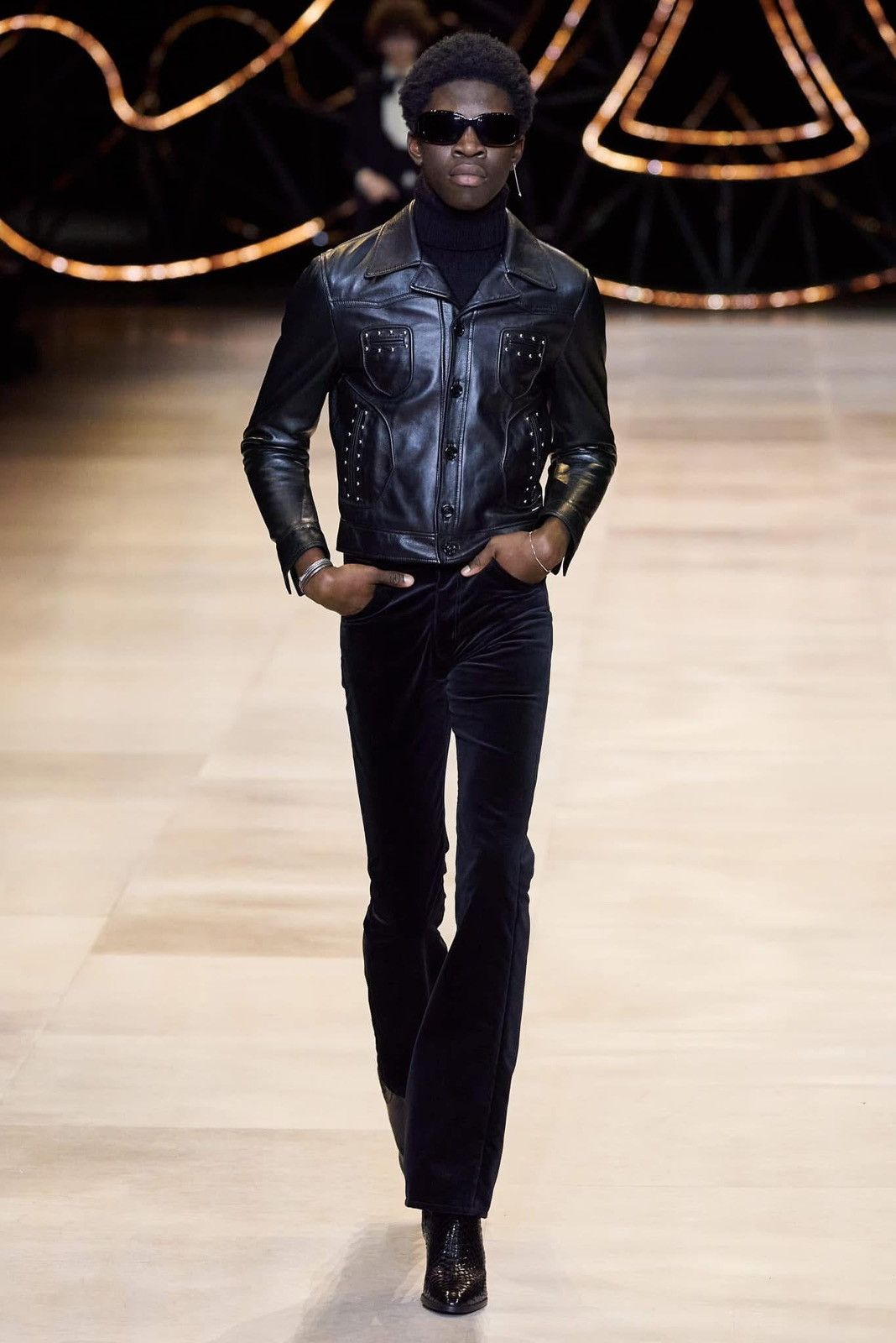 Celine FW20 Celine Hedi Slimane studded leather jacket 54 blouson Size US L / EU 52-54 / 3 - 1 Thumbnail