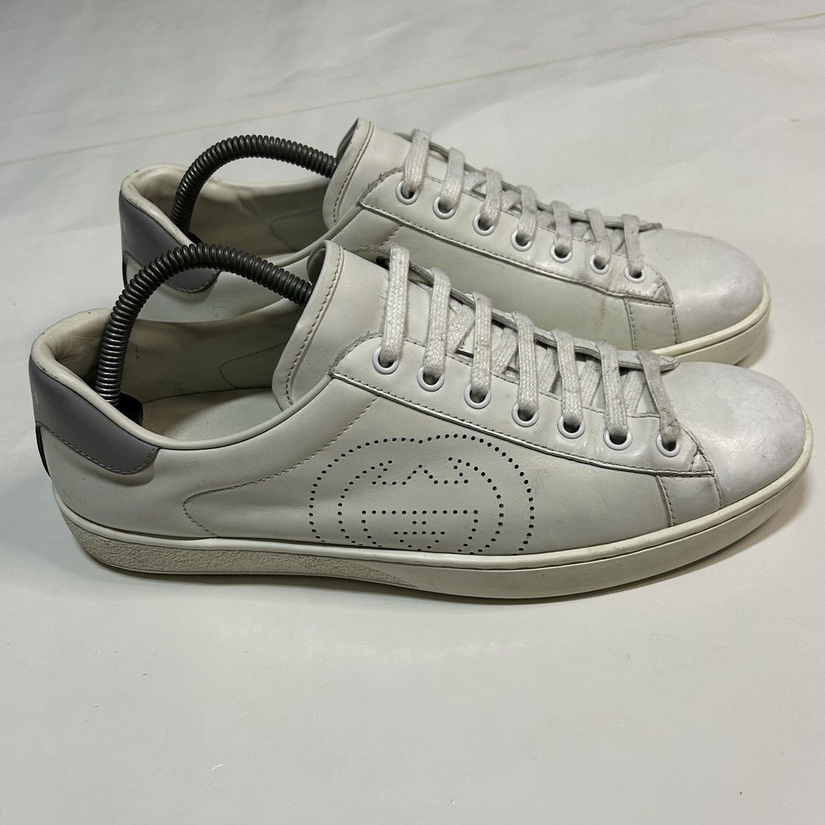 Gucci Ace Interlocking G White Leather Sneakers