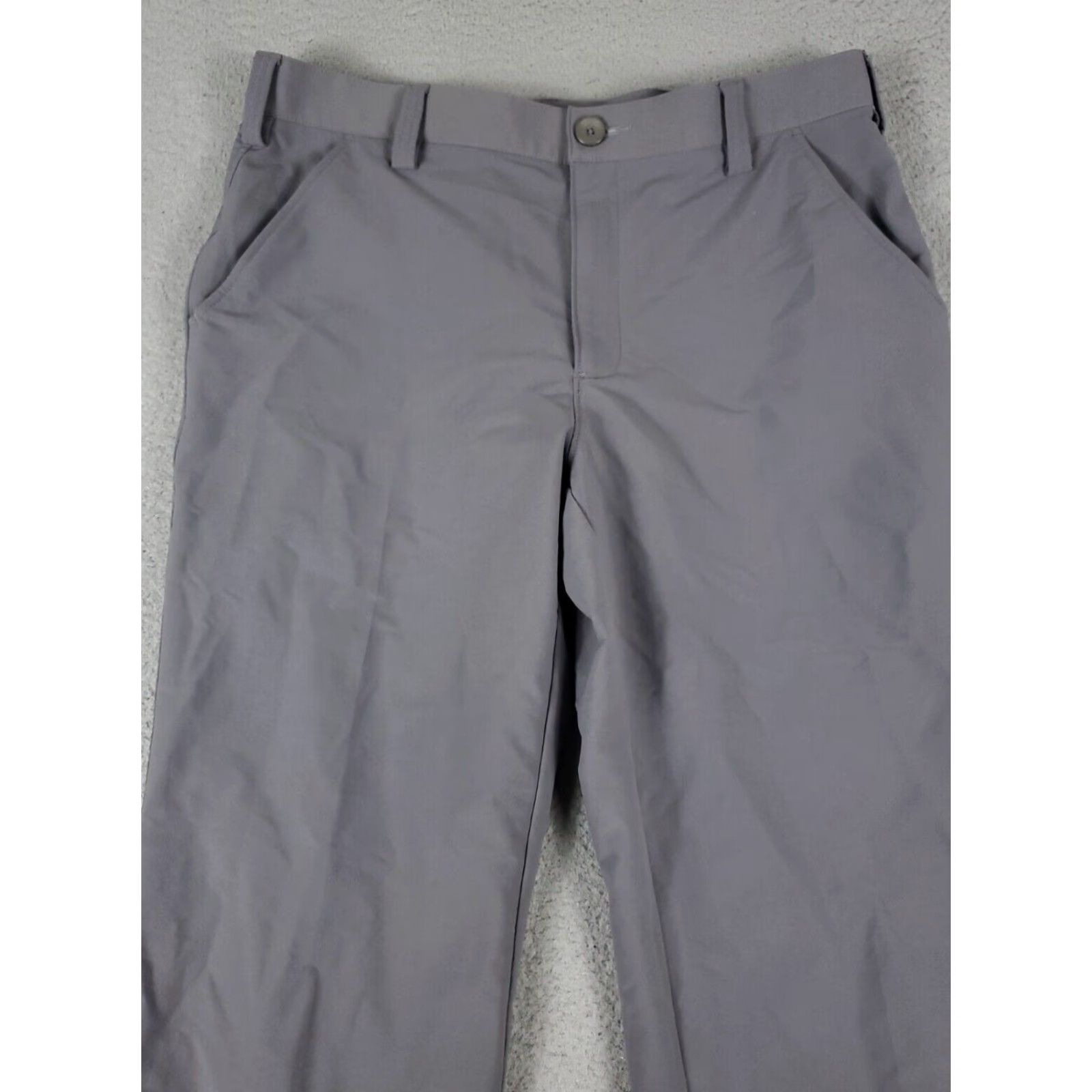 Under Armour Under Armour Chino Pants Mens 34x32 Gray Flat Front Golf Trousers Size US 34 / EU 50 - 2 Thumbnail