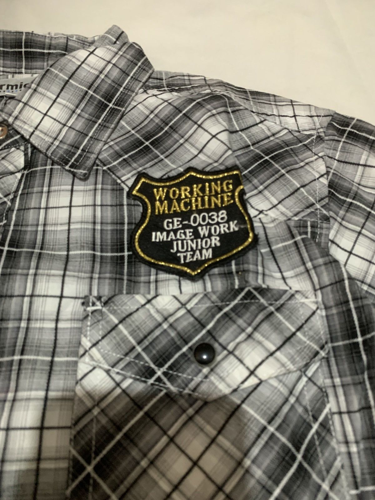 Japanese Brand Japanese Sirmione Poem Patch Plaid Shirt Size US S / EU 44-46 / 1 - 5 Thumbnail