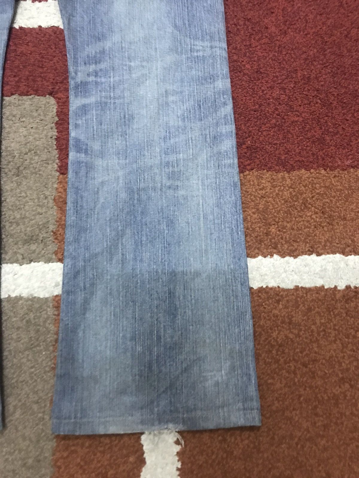 Edwin Flare EDWIN XVS Cinch Back Distressed Denim Size US 31 - 16 Thumbnail