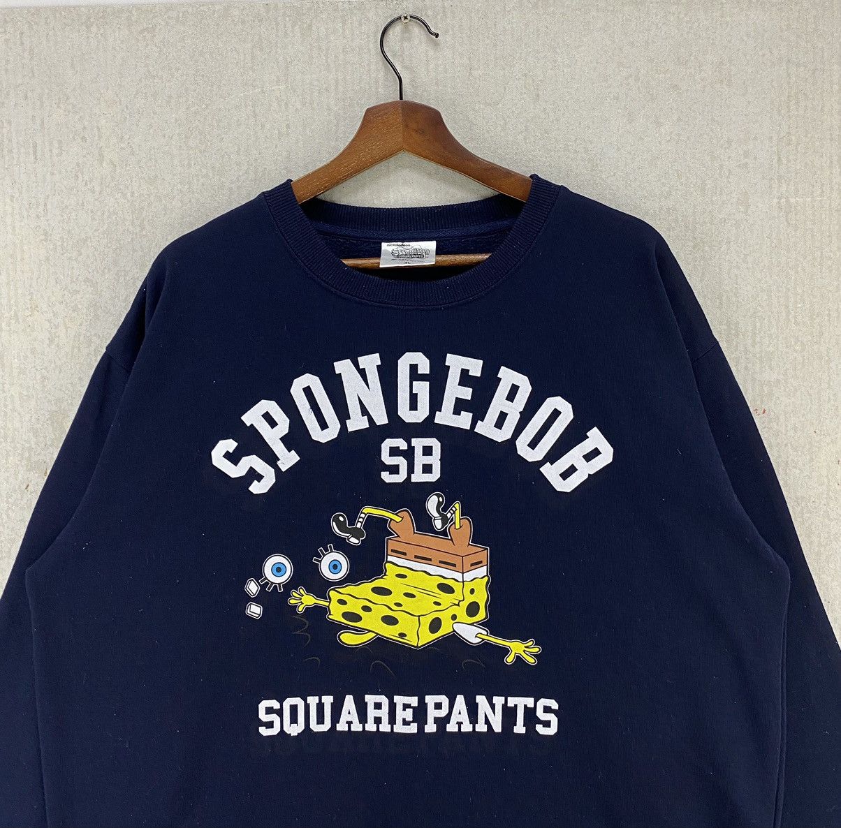 Cartoon Network Spongebob Squarepants Sweatshirt Big Logo Spellout Size 4L Size US L / EU 52-54 / 3 - 4 Thumbnail