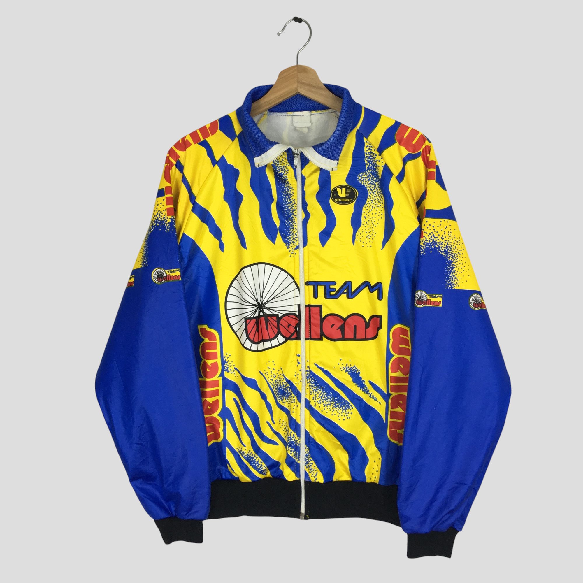 Sports Specialties Vintage 90's Team Wellens Cycling Sport Bomber Jacket Size US M / EU 48-50 / 2 - 1 Thumbnail
