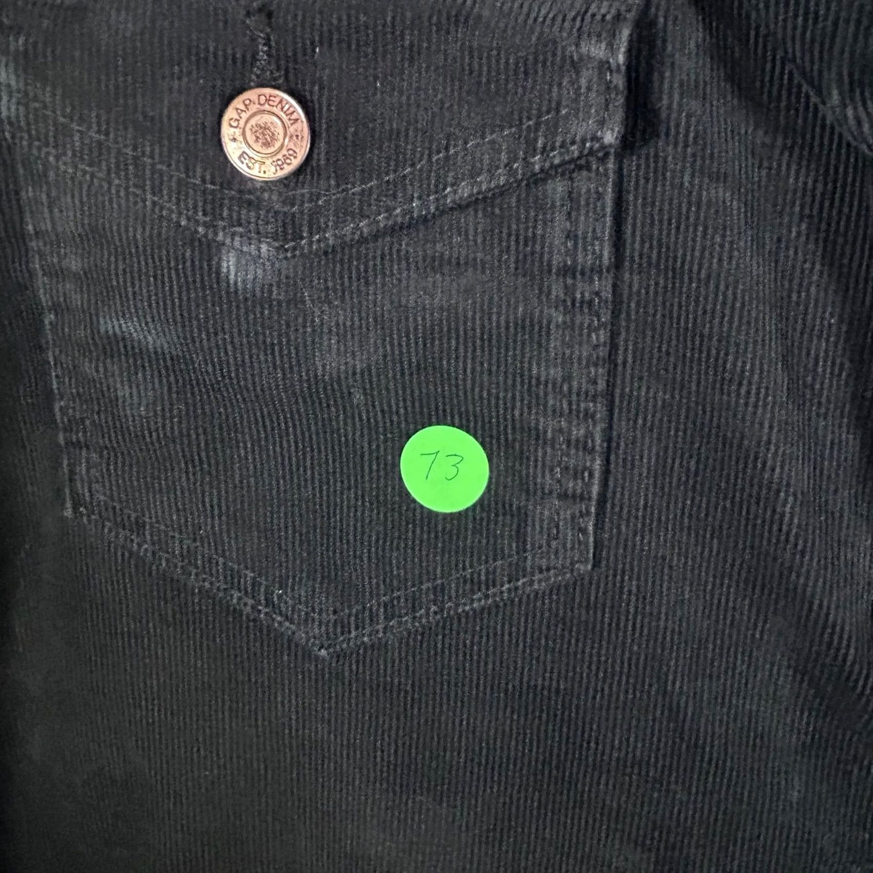 Gap Gap 70s Flare High Rise Corduroy Pants Womens 32 Black NWT Size 24" / US 00 / IT 34 - 7 Thumbnail
