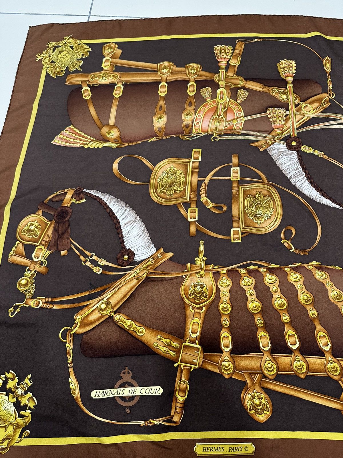 Hermes Hermes Scarf Harnais de cour Hermes Paris Silk Scarf Size ONE SIZE - 4 Thumbnail