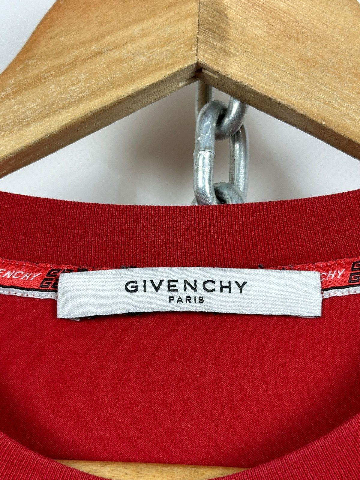 Givenchy Givenchy Distressed Logo Red T-Shirt Size US M / EU 48-50 / 2 - 14 Thumbnail