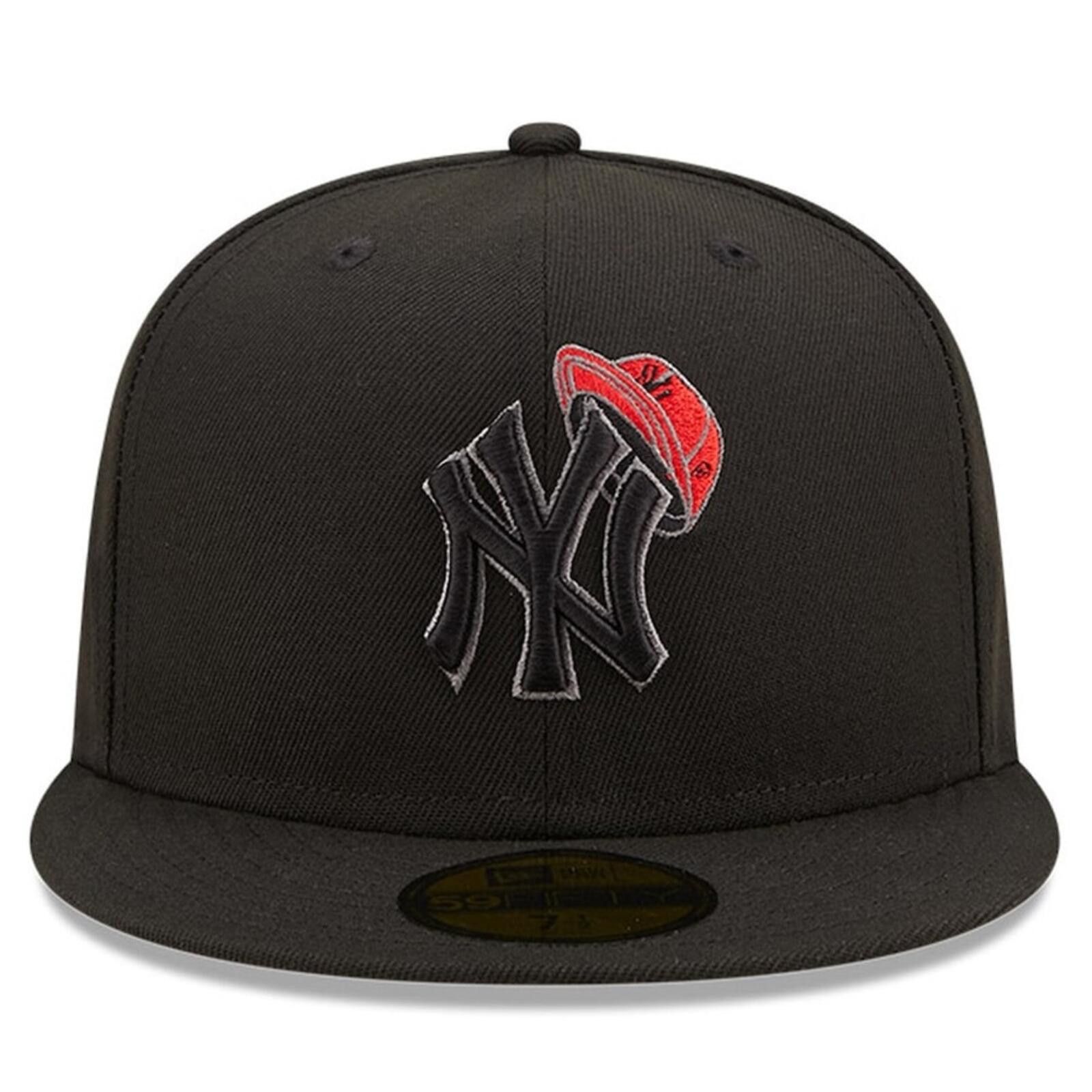 New Era New Era New York Yankees Black Side Patch 59FIFTY 7 1/2 Size ONE SIZE - 2 Thumbnail