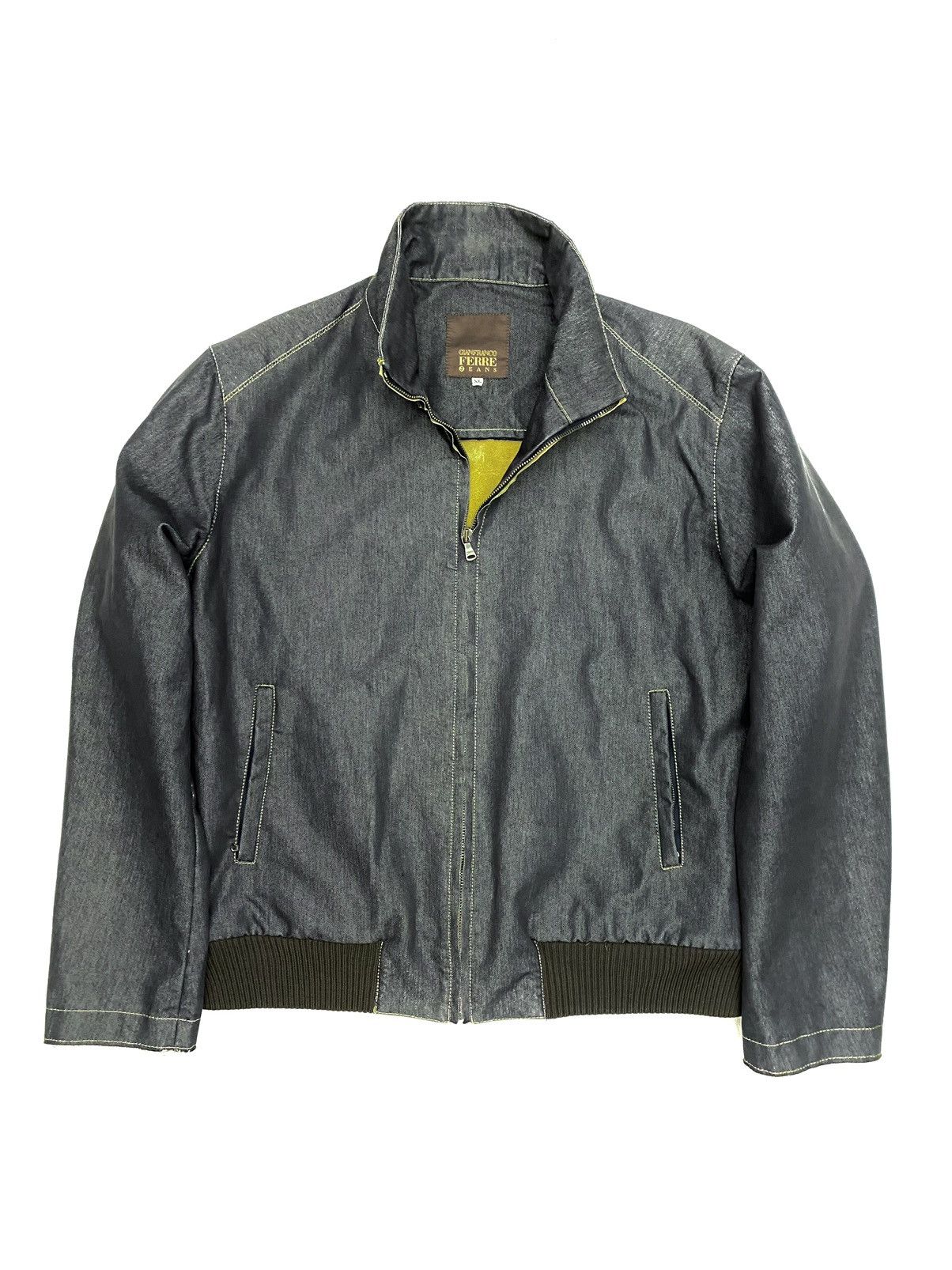 Image of Archival Clothing x Gianfranco Ferre Vintage 90’S Denim Jacket in Dark Grey, Men's (Size XL)