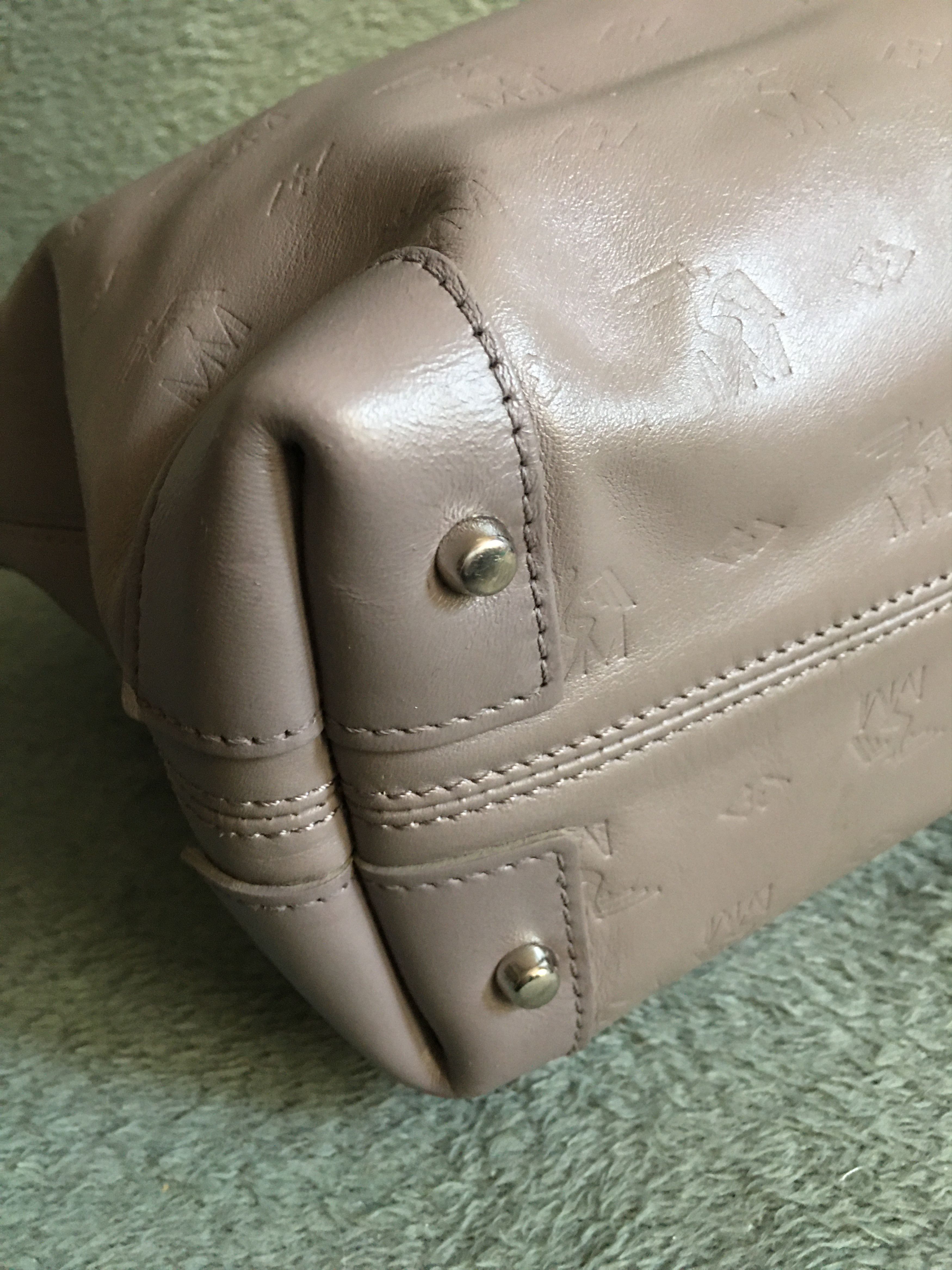 Maison Mollerus Maison Mollerus Leather Monogram Vintage Handbag Bag Size ONE SIZE - 10 Thumbnail