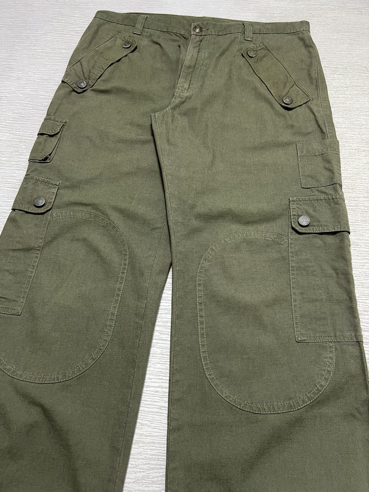 Dolce & Gabbana Dolce & Gabbana - Cotton Linen Olive Military Cargo Pants Size US 32 / EU 48 - 6 Thumbnail