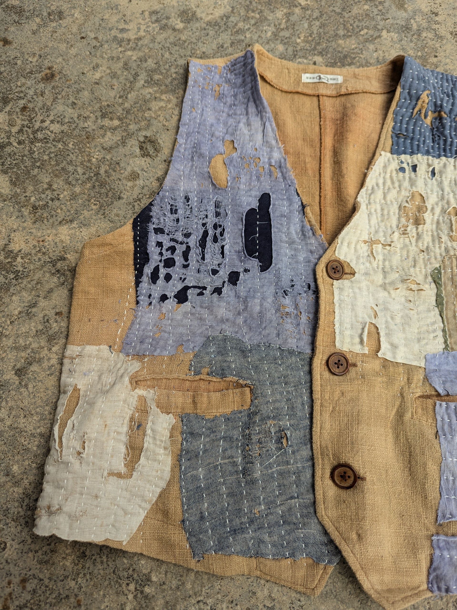 Japanese Brand × Vintage Inspired Kapital Boro Vest Sashiko Distressed Custom Made Size US S / EU 44-46 / 1 - 6 Thumbnail