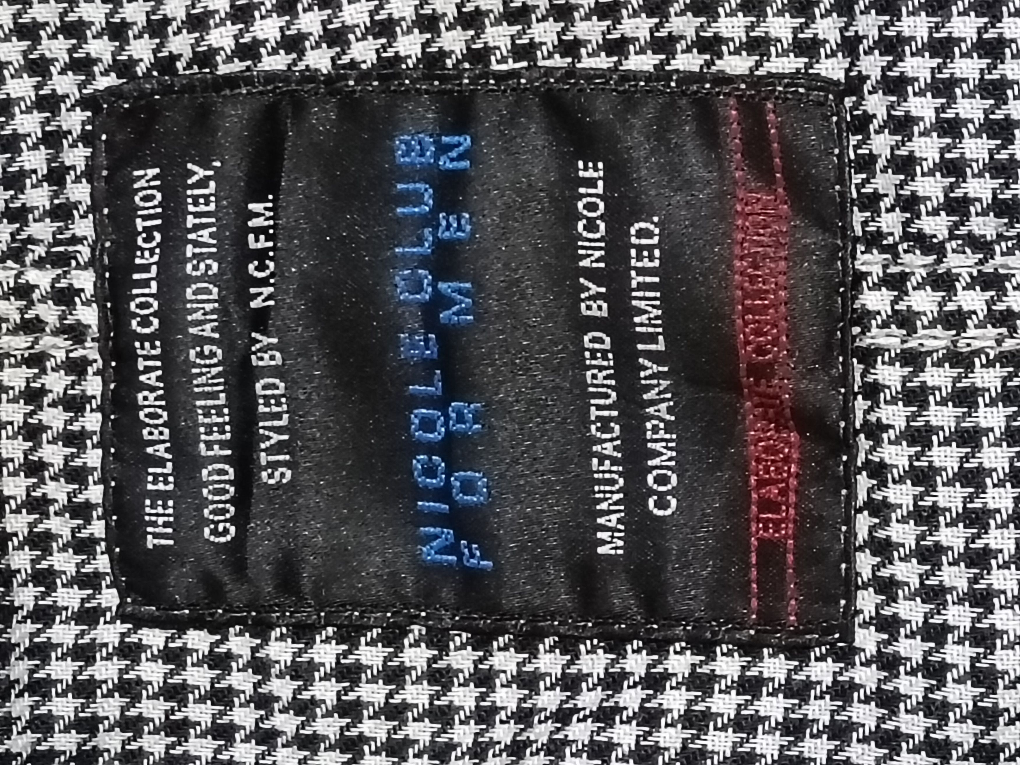 Nicole Club NICOLE CLUB FOR MEN PUNK HOUNDTOOTH HOODED JACKET Size US M / EU 48-50 / 2 - 4 Thumbnail