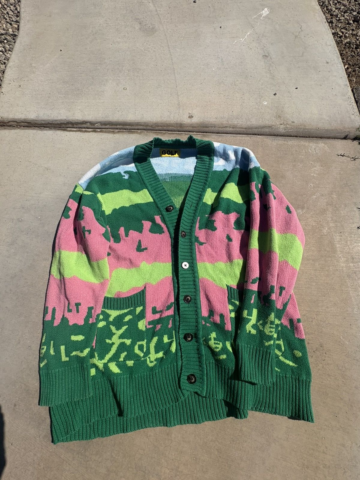 Golf Wang GOLFWANG X TYLER THE CREATOR FLORAL CARDIGAN Size US XL / EU 56 / 4 - 1 Thumbnail