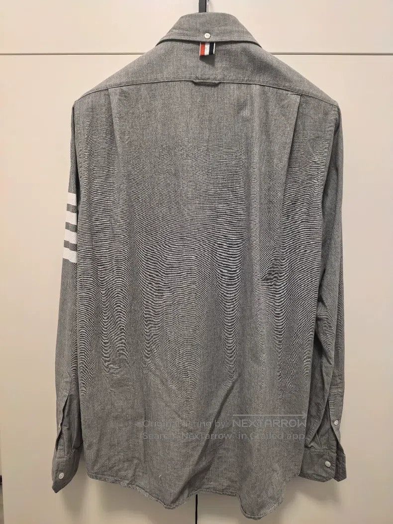 Thom Browne Thom Browne Grey Cotton Long-sleeve Shirt Size US L / EU 52-54 / 3 - 4 Thumbnail