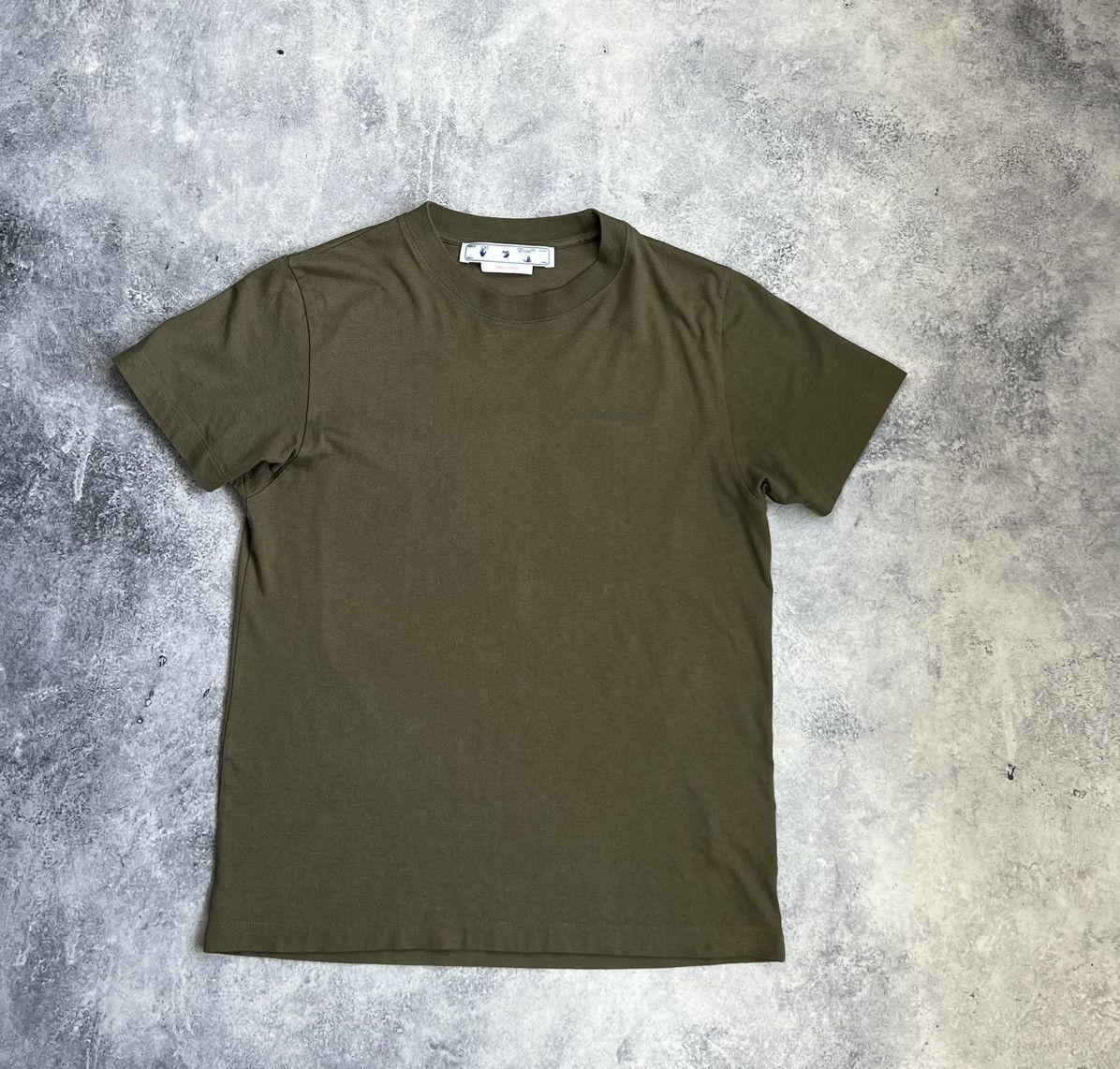 Off-White Off-white diagonal tab army green tee Size US S / EU 44-46 / 1 - 1 Thumbnail