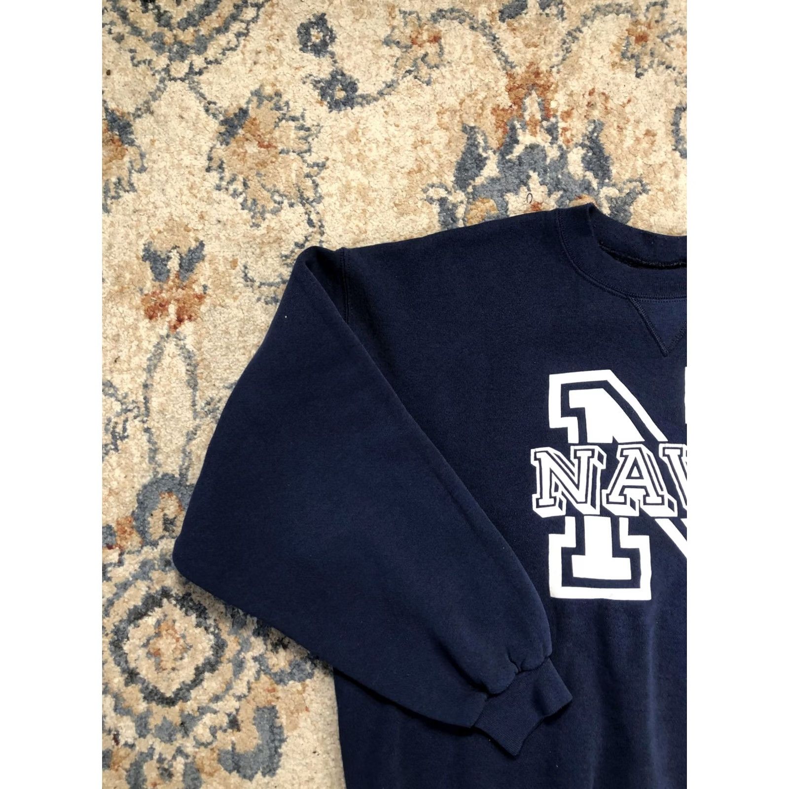 Soffe VINTAGE Soffe Navy Sweatshirt Mens Large Blue Fleece Crewneck College USA 90s Size US L / EU 52-54 / 3 - 3 Thumbnail
