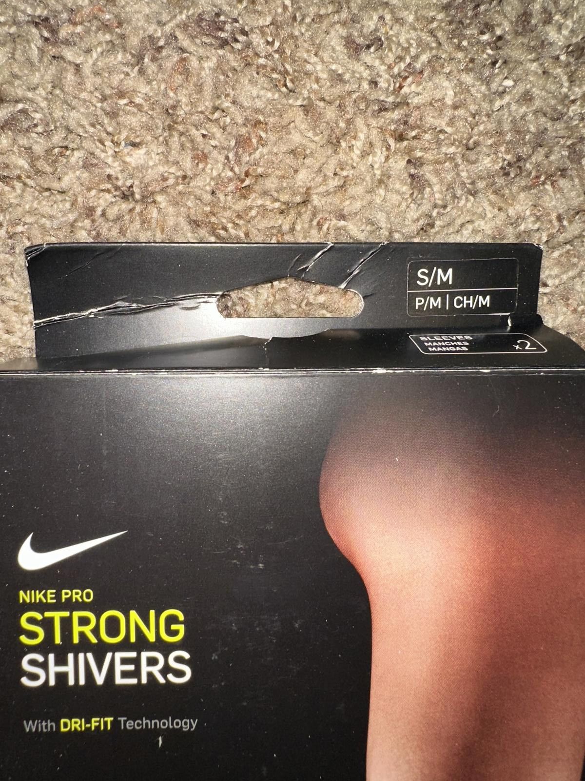 Nike Nike Pro Strong Forearm Shivers Sports Sleeve Black Size ONE SIZE - 5 Thumbnail
