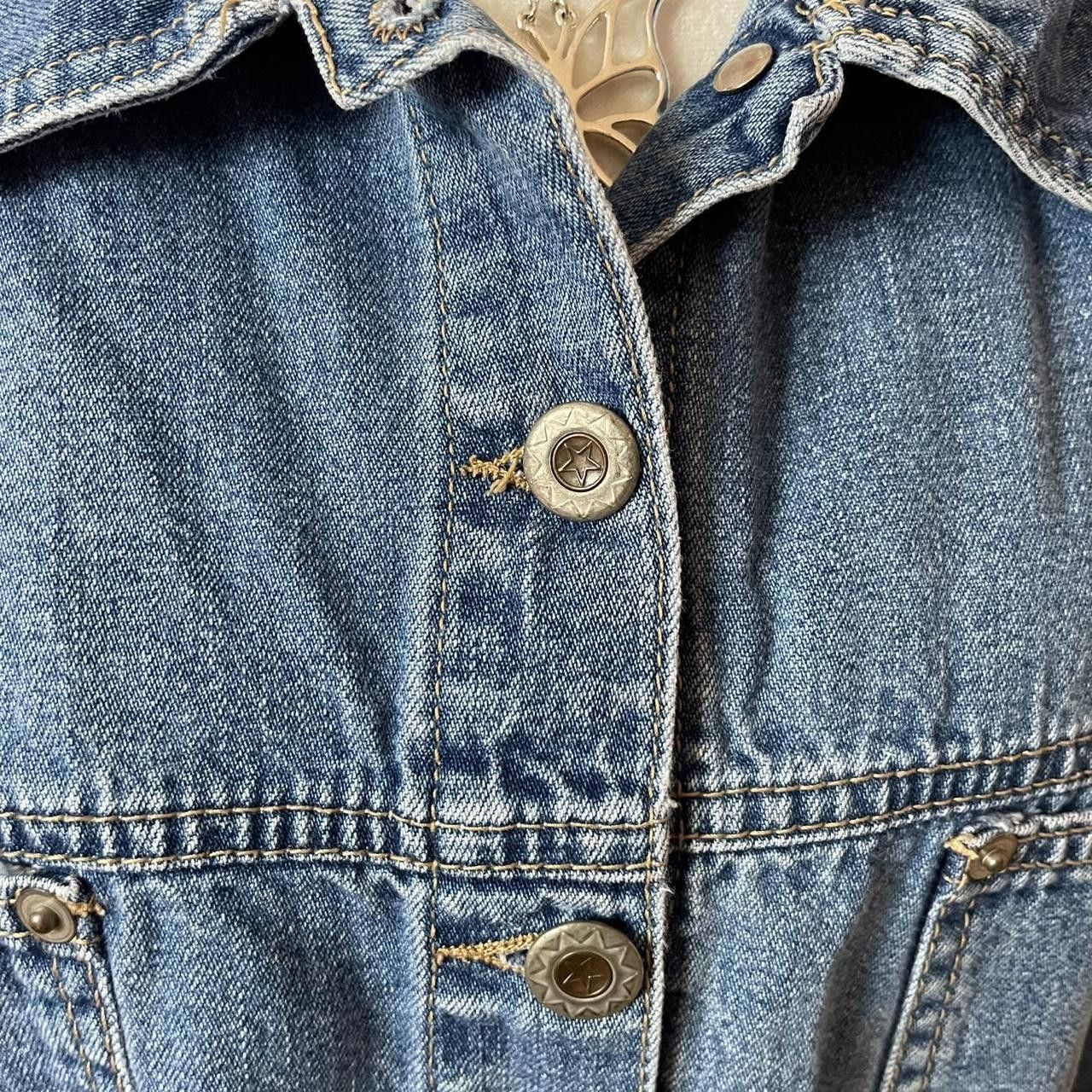 Vintage Vintage Cropped Denim Button Up Top Size L / US 10 / IT 46 - 7 Thumbnail