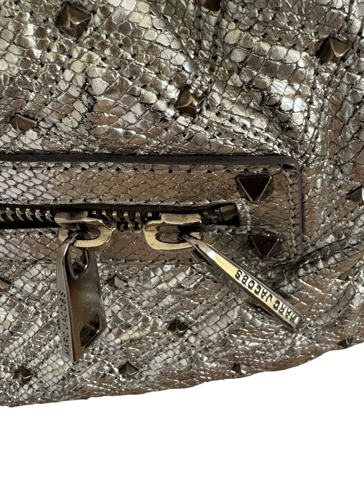 Marc Jacobs RARE 2009 Marc Jacobs Runway Studded Metallic Python Purse Size ONE SIZE - 5 Thumbnail