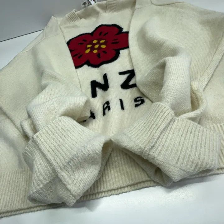 Kenzo Kenzo Floral Logo Knitted Sweater for Women -2507 Size L / US 10 / IT 46 - 8 Thumbnail