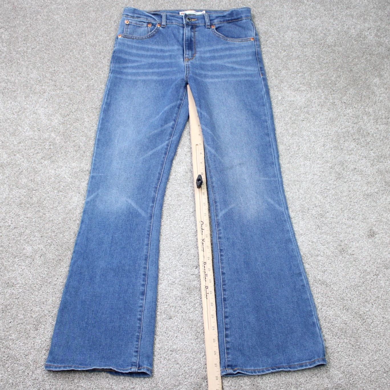 Levi's Levi’s Jeans Womens 16 Blue 726 Flare Leg 5-Pocket Cotton Blend Stretch Denim Size 38" / US 16 / IT 52 - 2 Thumbnail